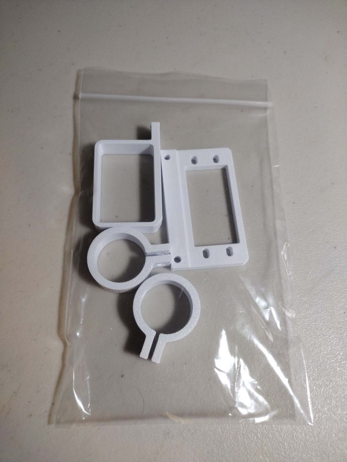 Raptor 30 Tail Servo Bracket (White) 22mm Tail boom - 3D Printed, NO Hardware.