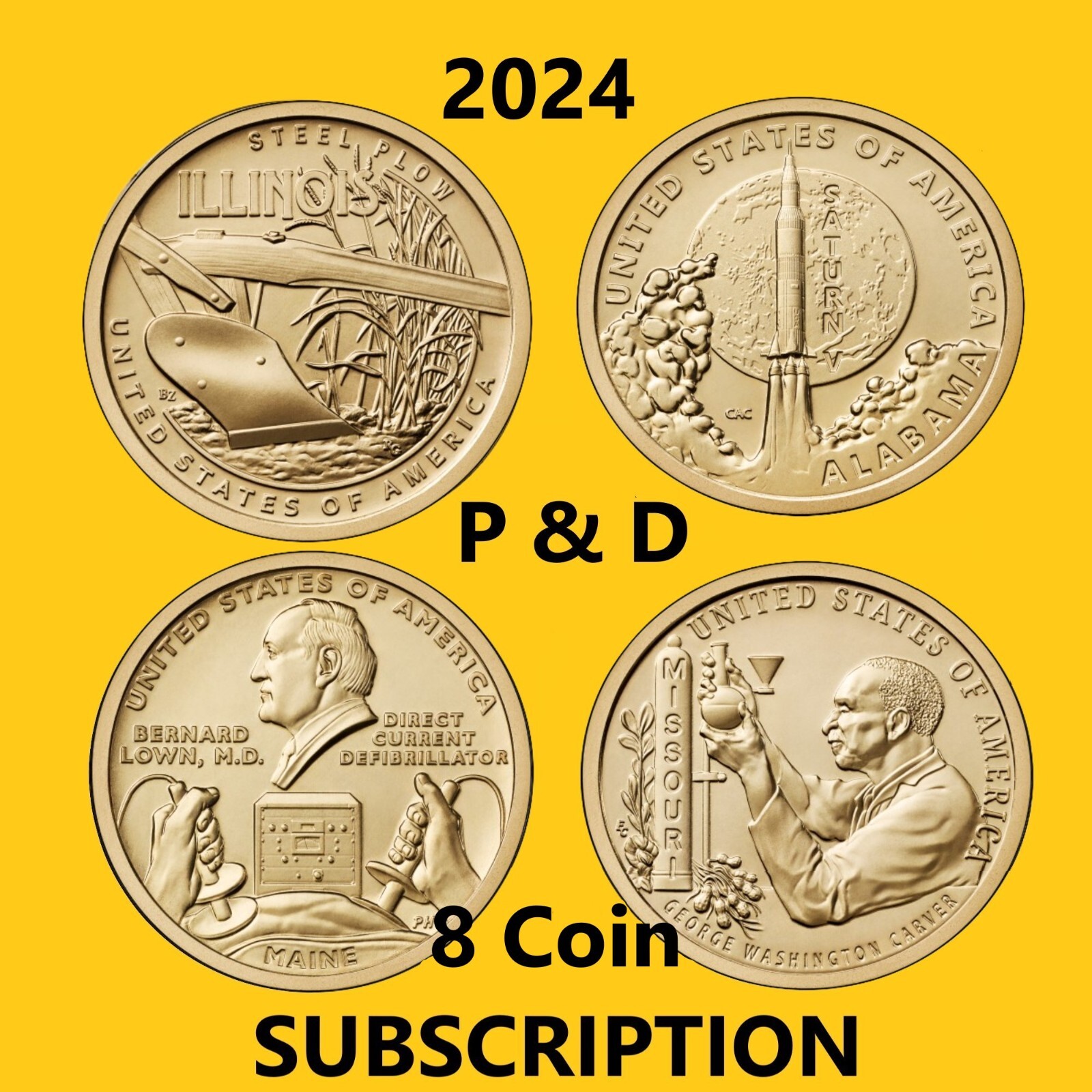 2024 P D 8 Coin American Innovation Dollar