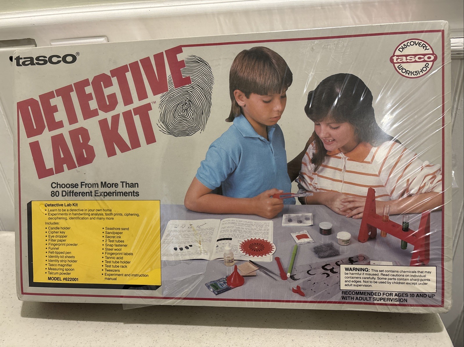 Tasco Detective Lab Kit - 80 Experiments - Sealed NEW Ages 10 & Up Rare 622001