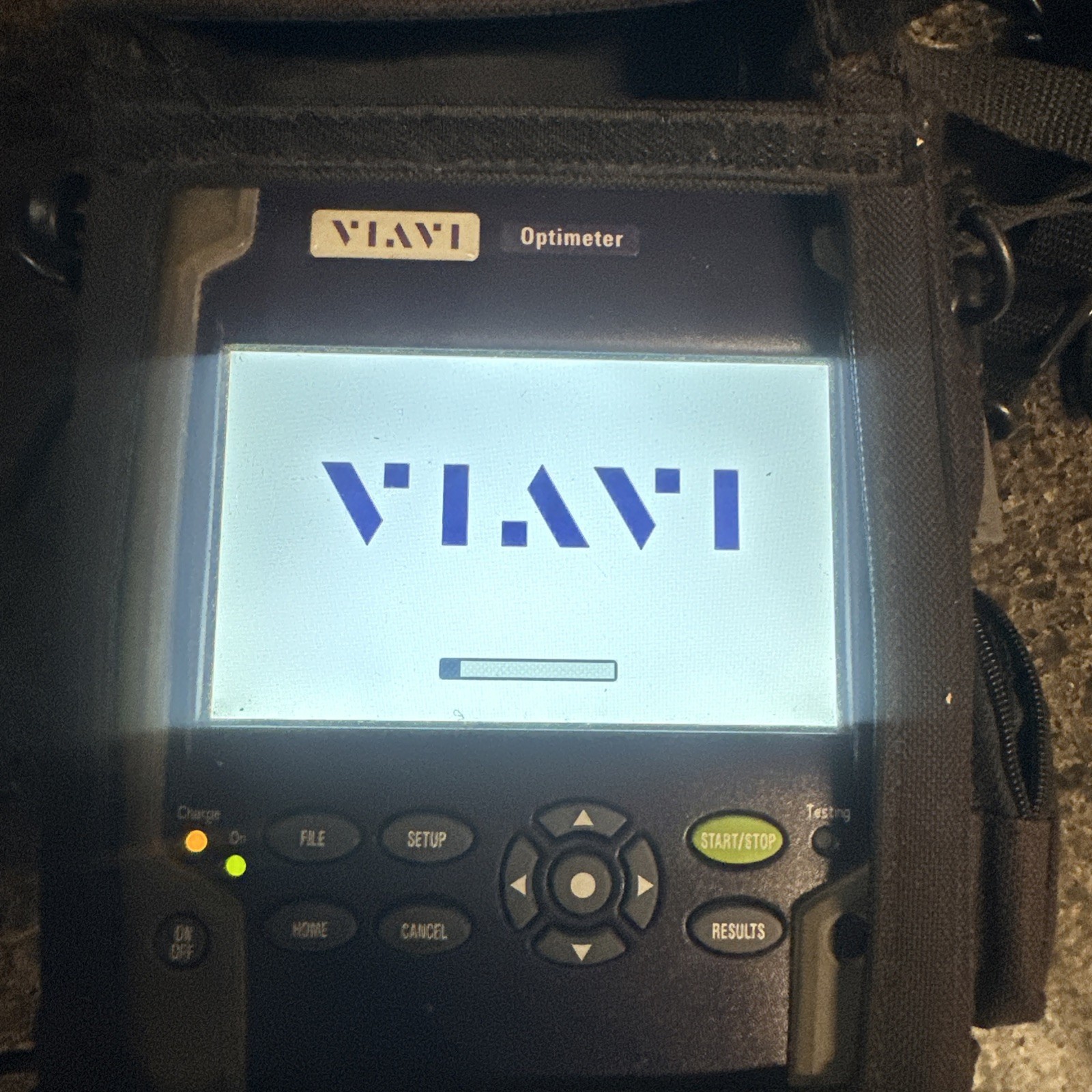 VIAVI Optimeter Optical Fiber Tester EOPT-PONATT with Launch Cable & Case