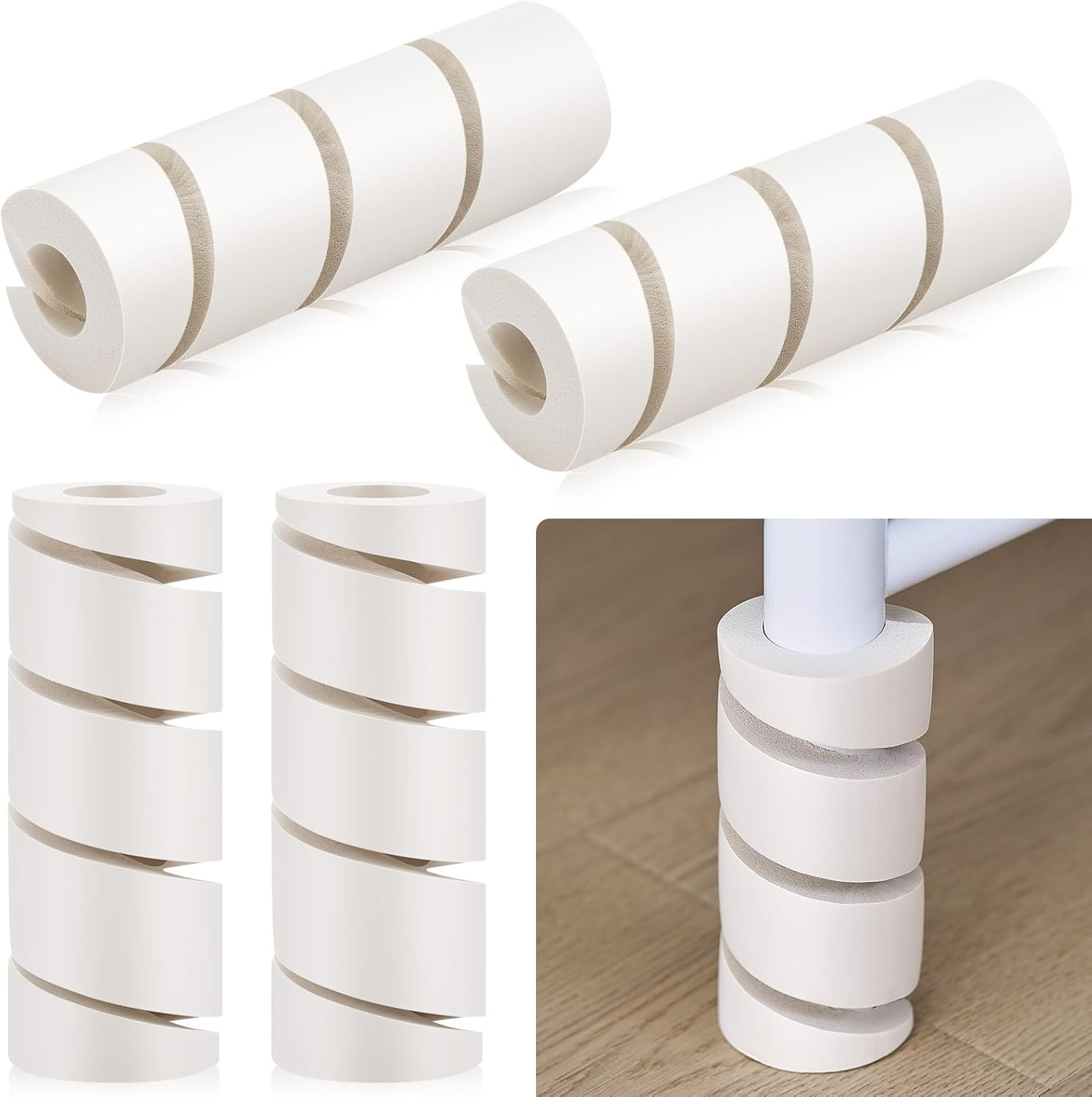 4 Pcs Bed Frame Toe Protectors 6" Bed Frame Leg Covers Feet Protectors to Keep Y