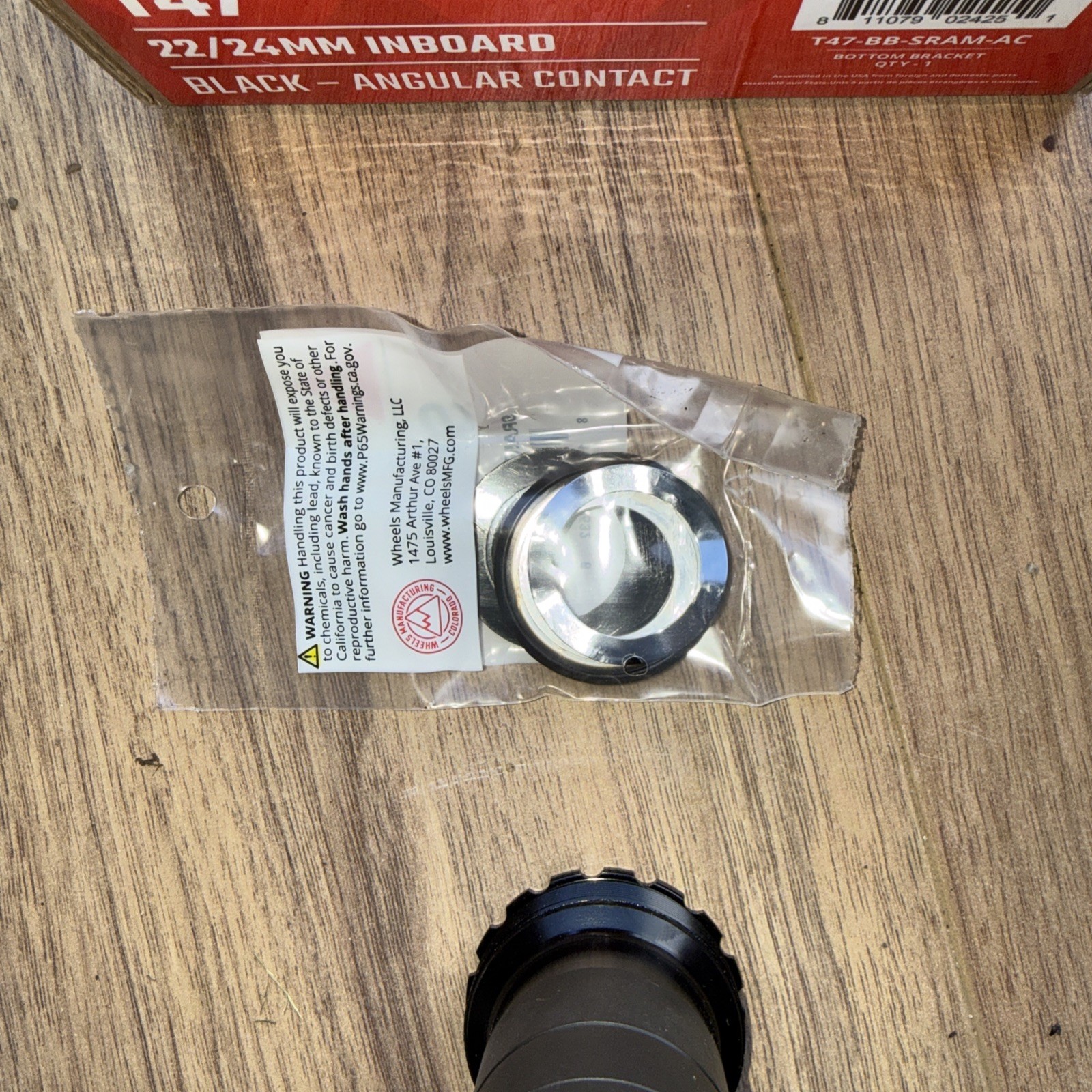 Wheels Manufacturing T47 Inboard Bottom Bracket with Angular Contact Bearings