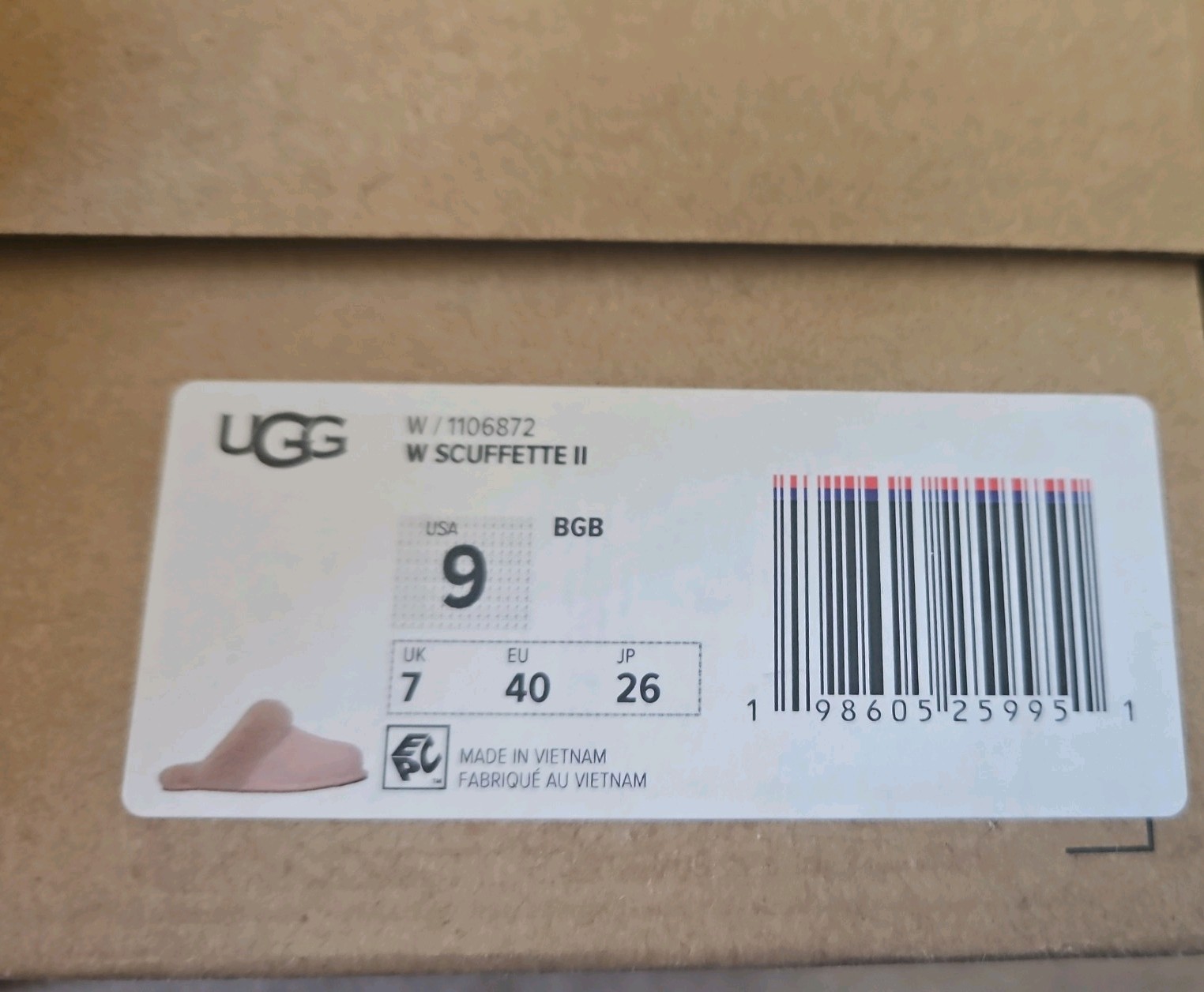 NIB UGG Women's Scuffette in Beige Blush