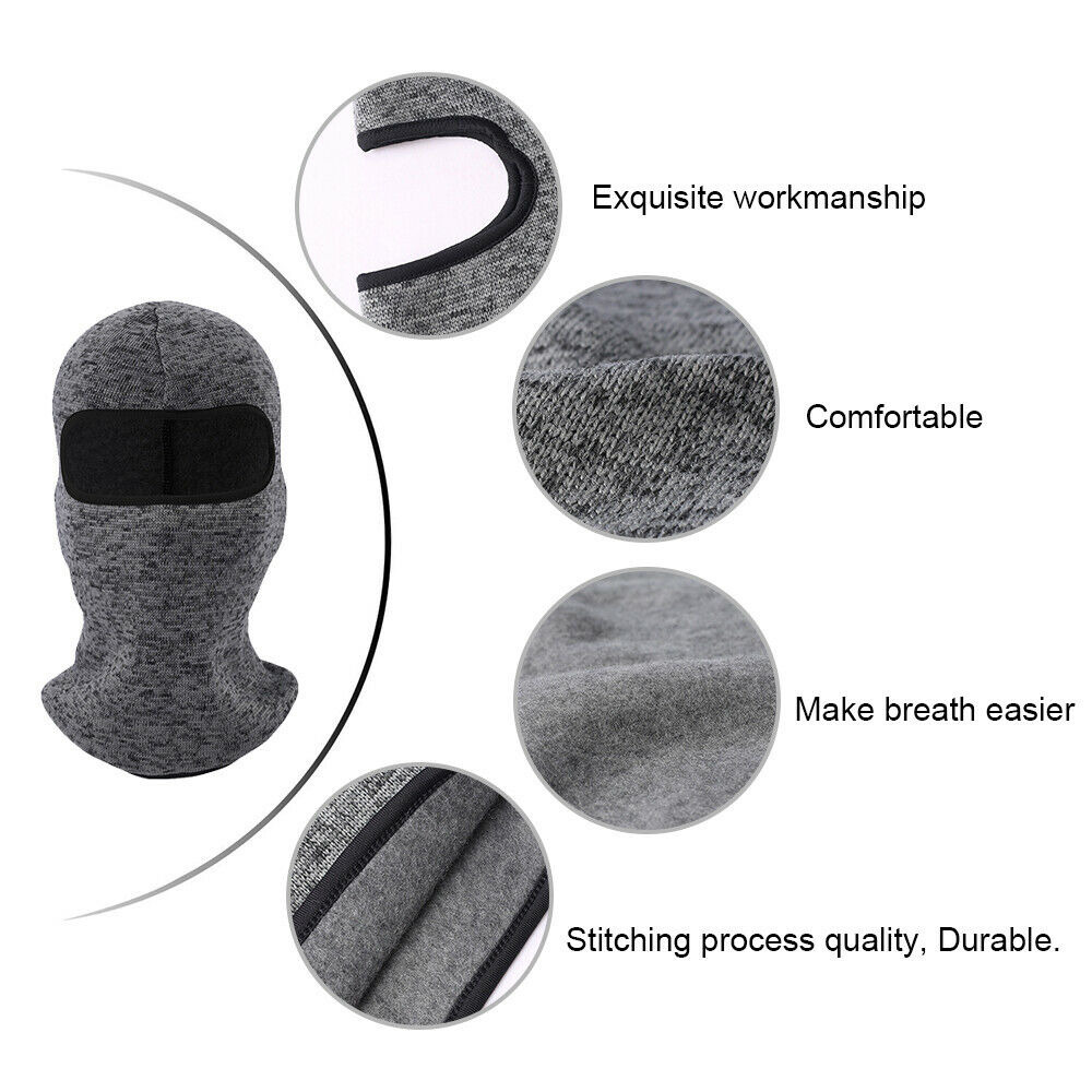 Winter Balaclava Neck Warm Windproof Fleece Ski Full Face Mask for Cold Weather