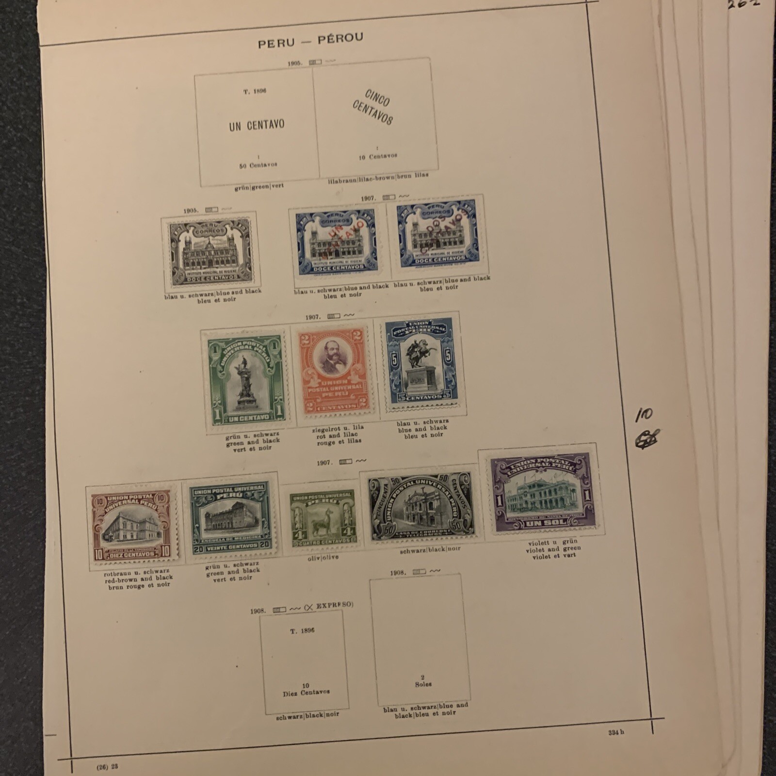 Peru Collection Fine Mint Hinged & Used on Pages