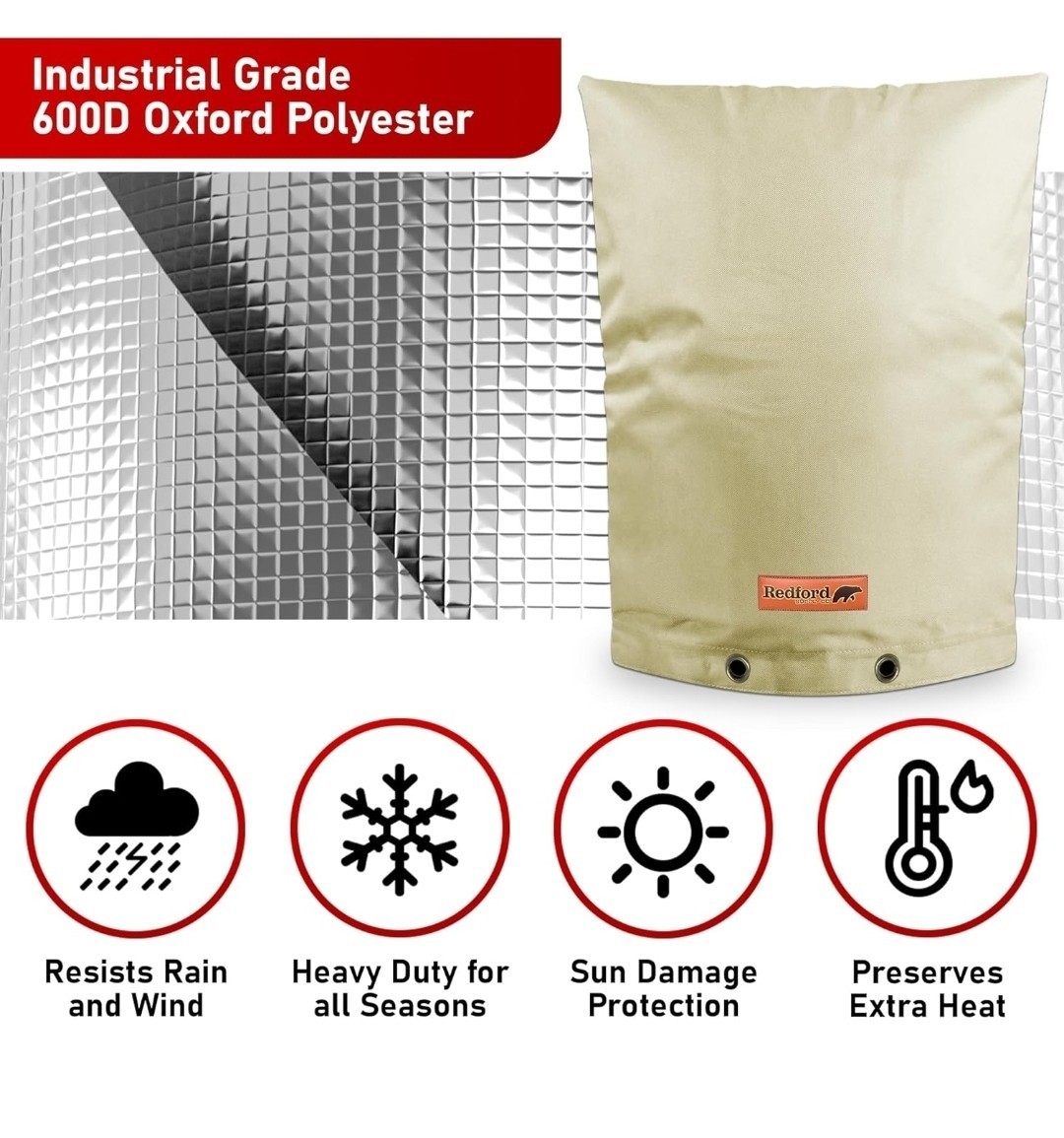 Redford Supply Co. Cold Snap Backflow Pump Cover 600D 16”x20”
