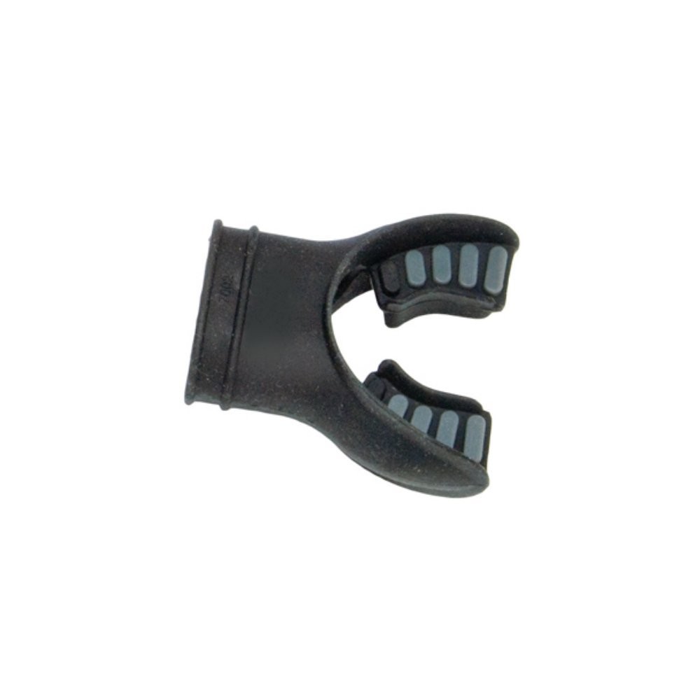 Innovative Scuba Concepts Silicone Mouthpiece with Colored Bite Tabs, Black/Gray