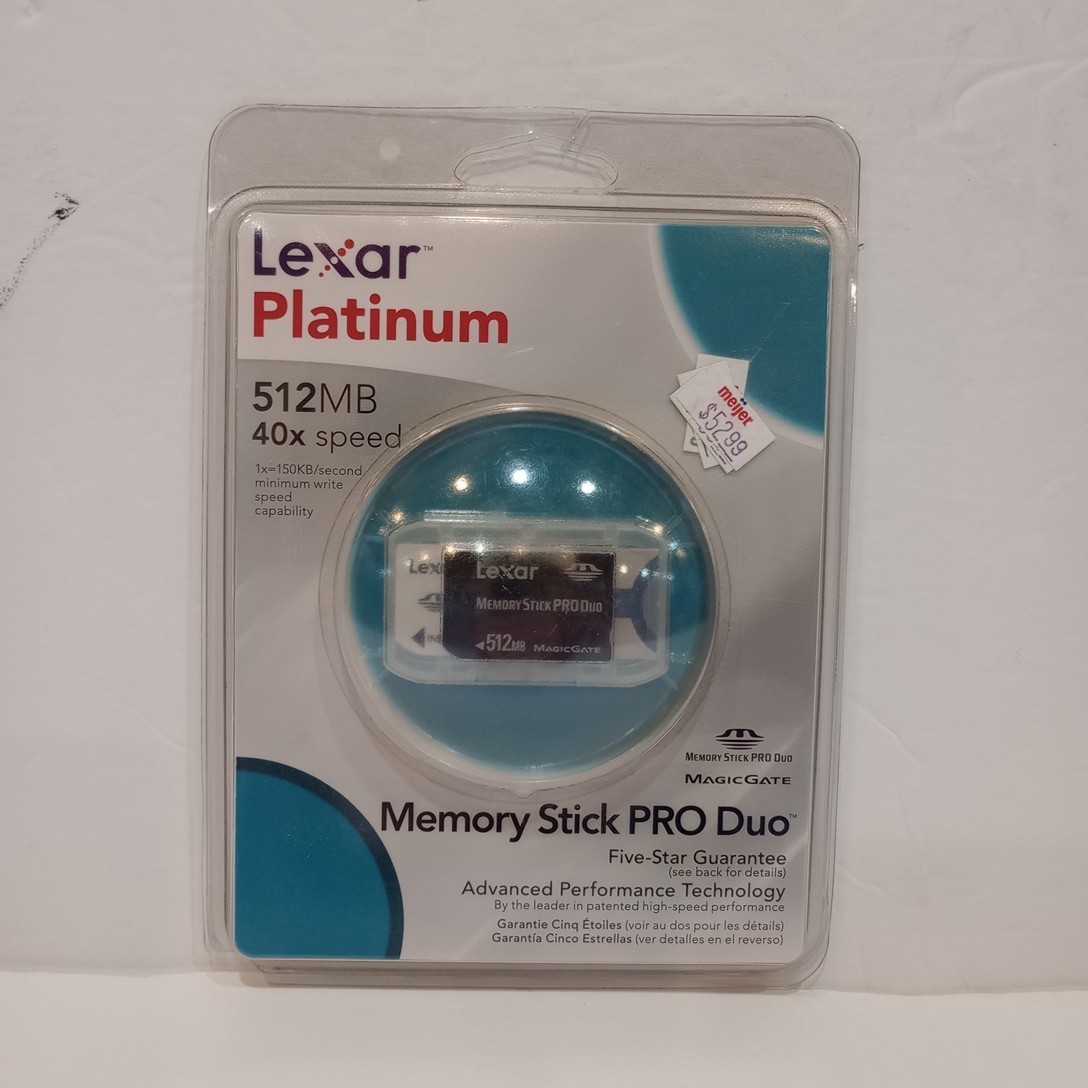 Lexar 512MB Platinum Memory Stick PRO Duo (MSDP512-40-331) Brand New