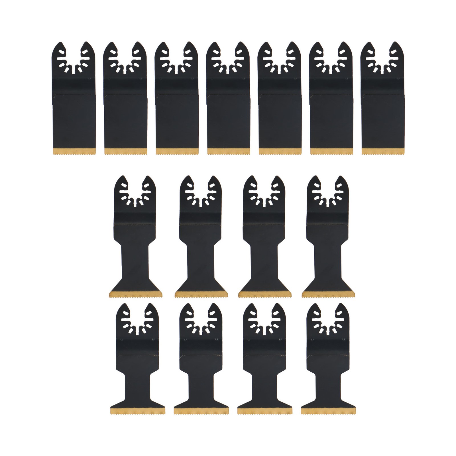 LABLT 15 Pcs Titanium Oscillating Saw Blades Universal Multitool Metal Cutting