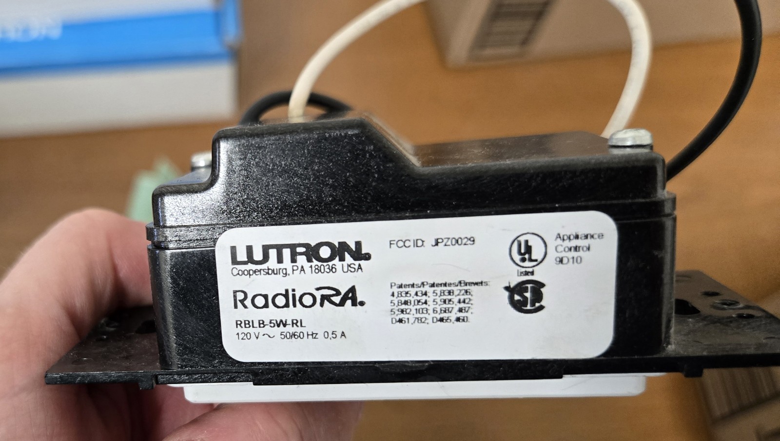 Lutron RBLB-5W-RL WHITE Pulled From Working System, Good Gently Used Condition