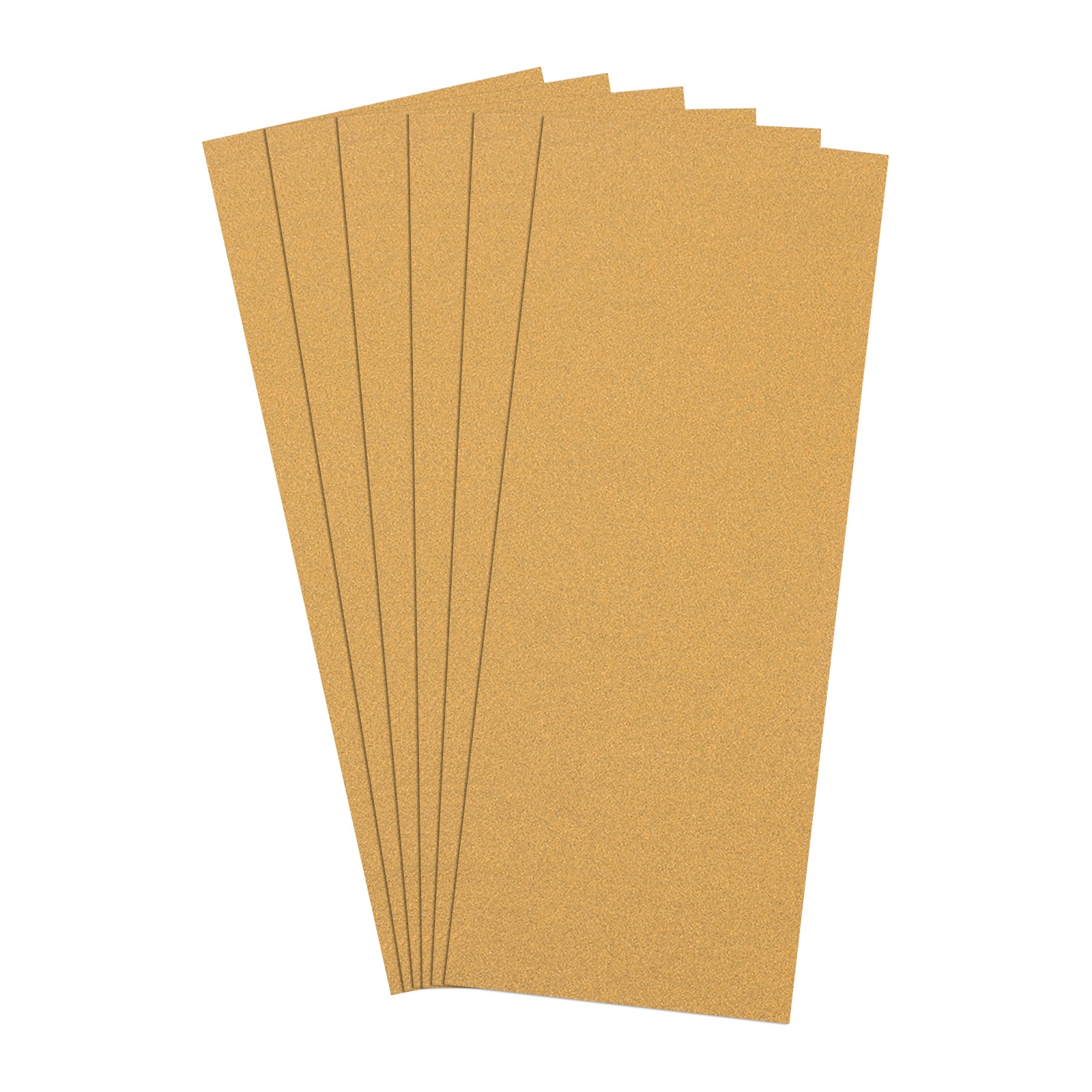 6 Pcs 150 Grit Dry Sandpapers, 3.6 x 9 Inch Sand Papers, Gold