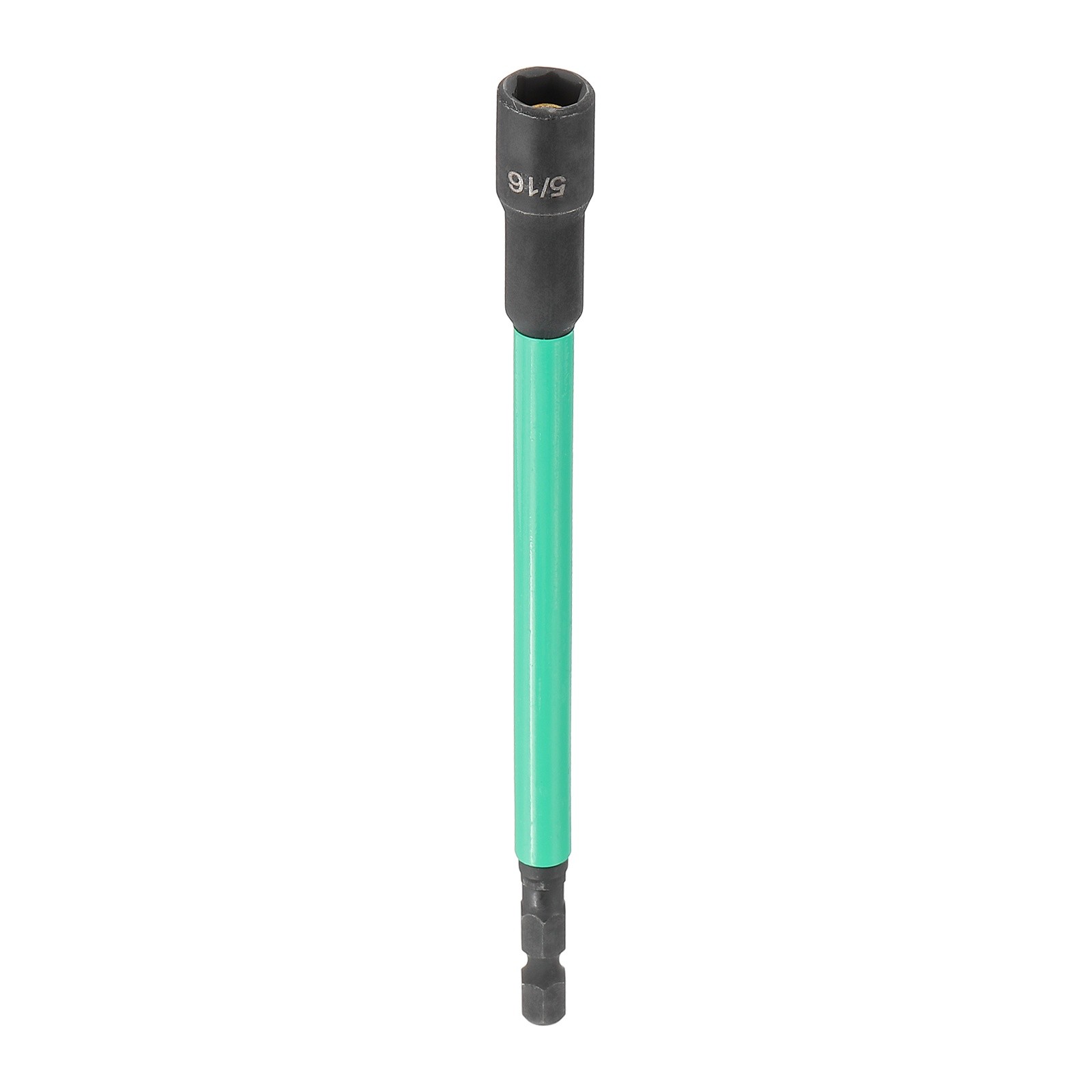 Nut Driver Drill Bit 5/16" Socket 1/4" Hex Shank 6" Long Magnetic Setter