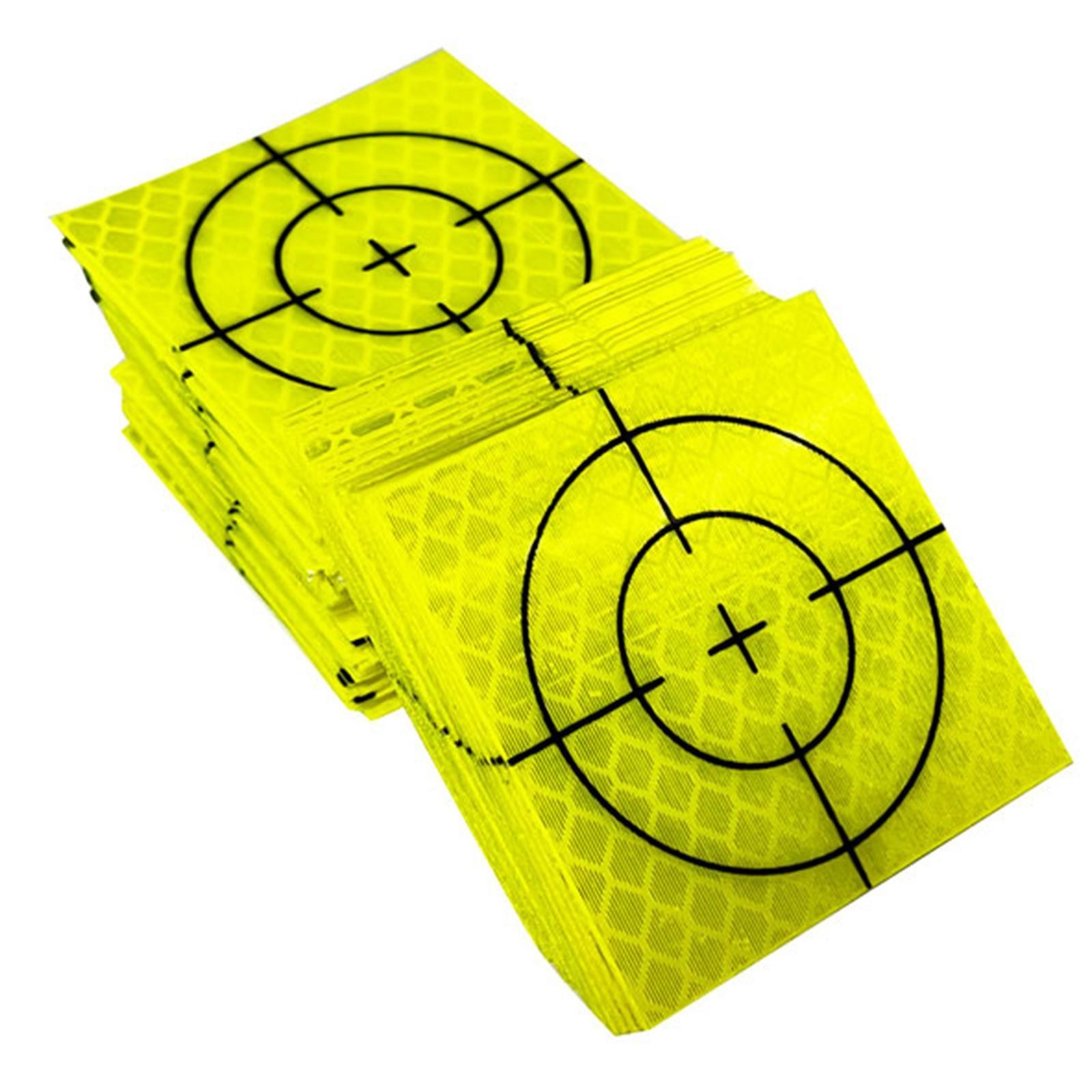 100pcs Acrylic Reflective Tape Target Target Sheets 4cmx4cm