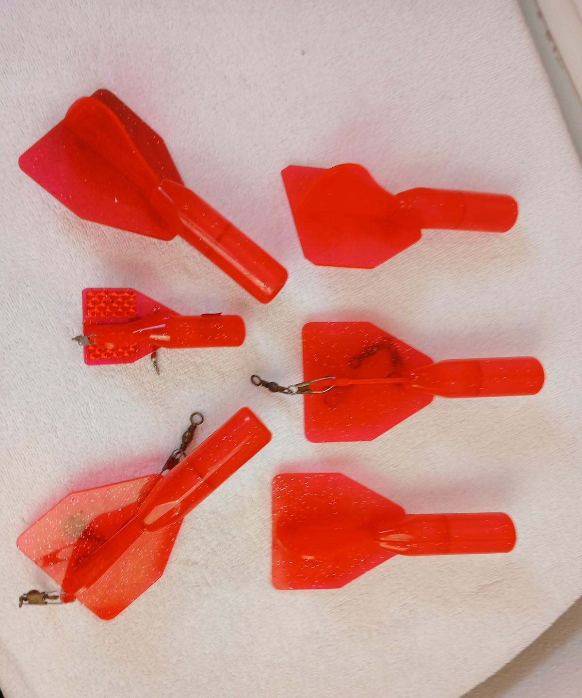 Lot of 6,Chetco-Diver Fishing Lures, Grants Pass Oregon,(6"x3")(3.5"x2")