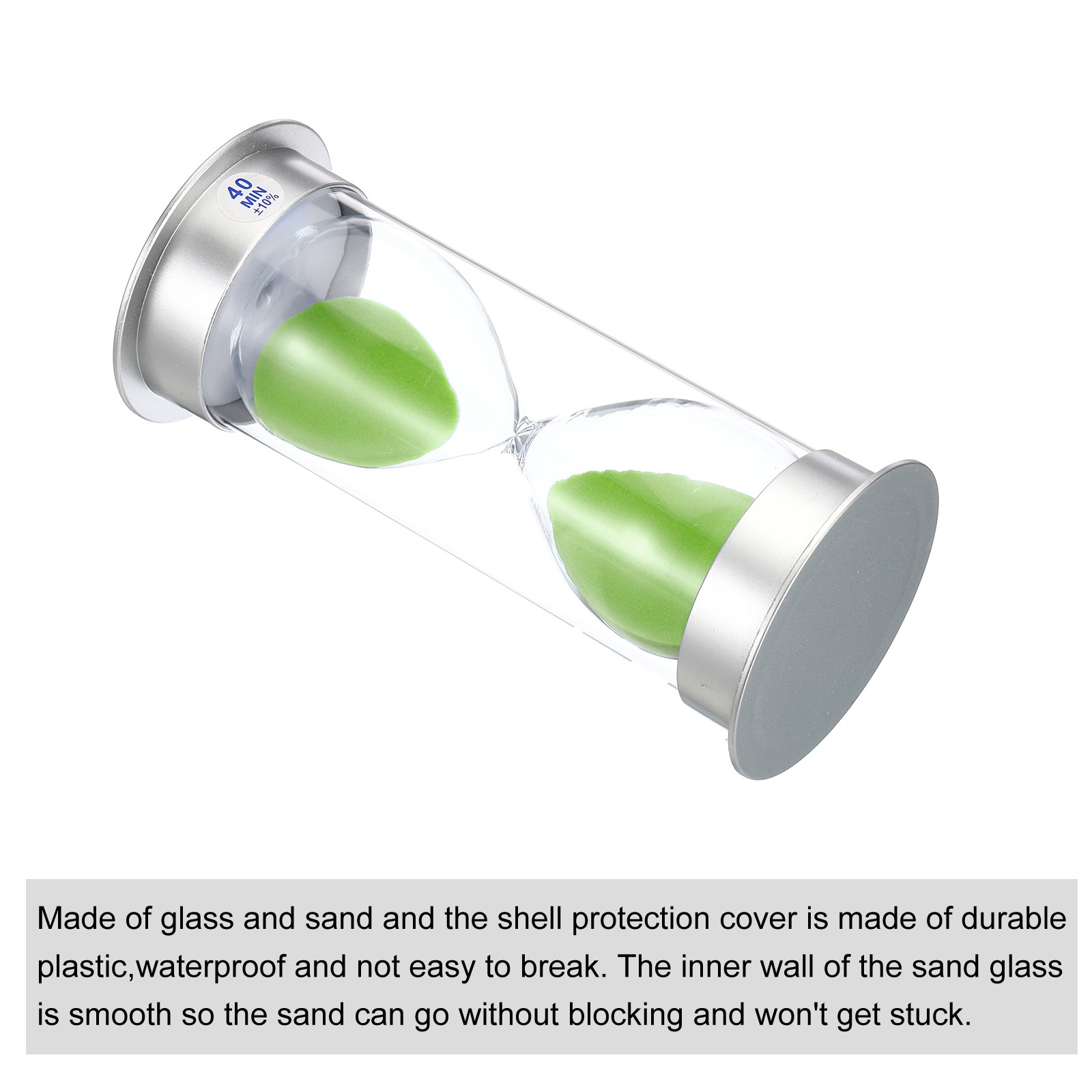 40 Minute Sand Timer, Sandy Clock Count Down Sand Glass, Green Sands