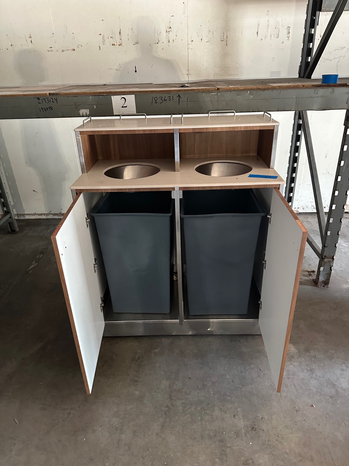Custom Double Trash Rolling Cart