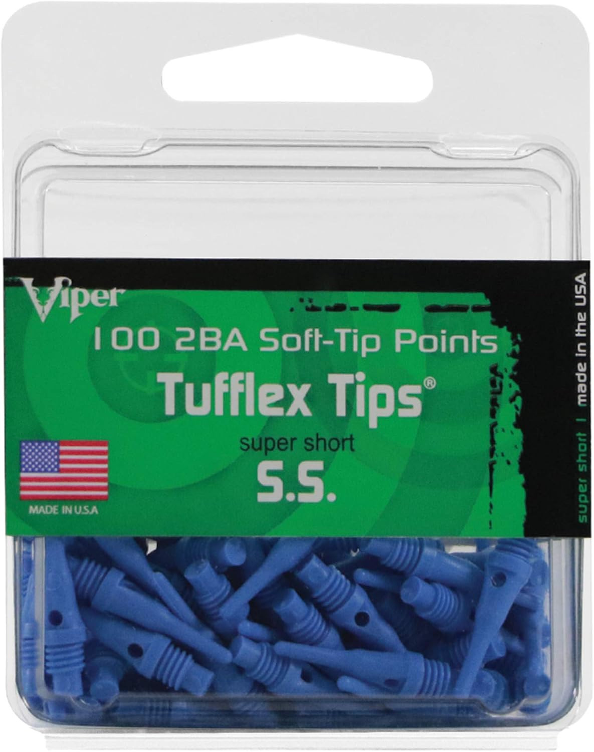Viper Dart Accessory: Tufflex S.S. (Super Short) 2BA Thread Soft Tip Dart Points