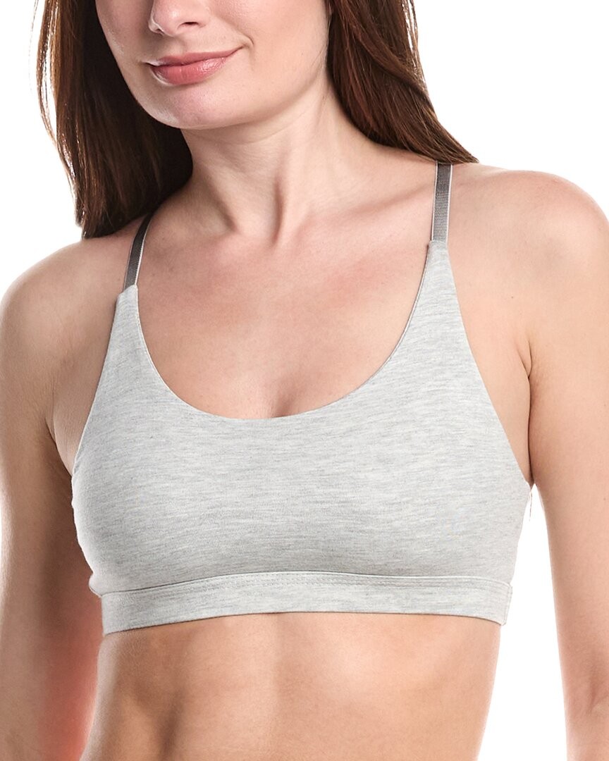 Bamboo 2Pk Essential Racerback Bralette Women's Gray L