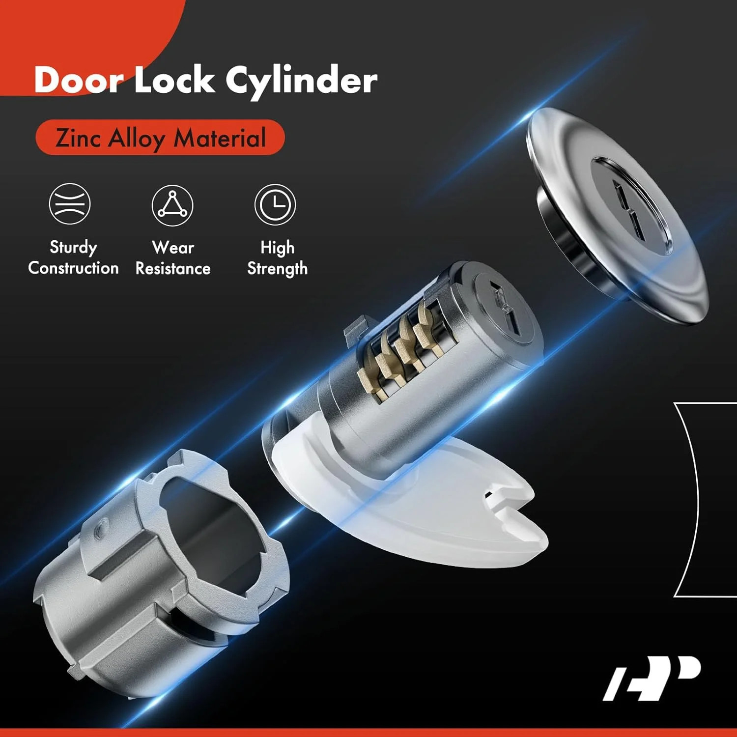 A-Premium Door Lock Cylinder Set with Keys Compatible with Chrysler Dodge Eagle
