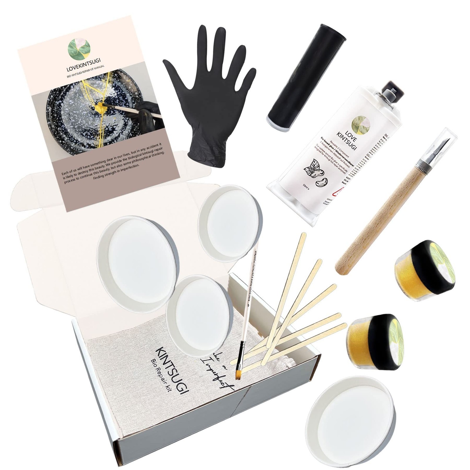 Bio Kintsugi Repair Kit, Food Safety Bio Resin Kintsugi Kit, Bio Based - Dish...