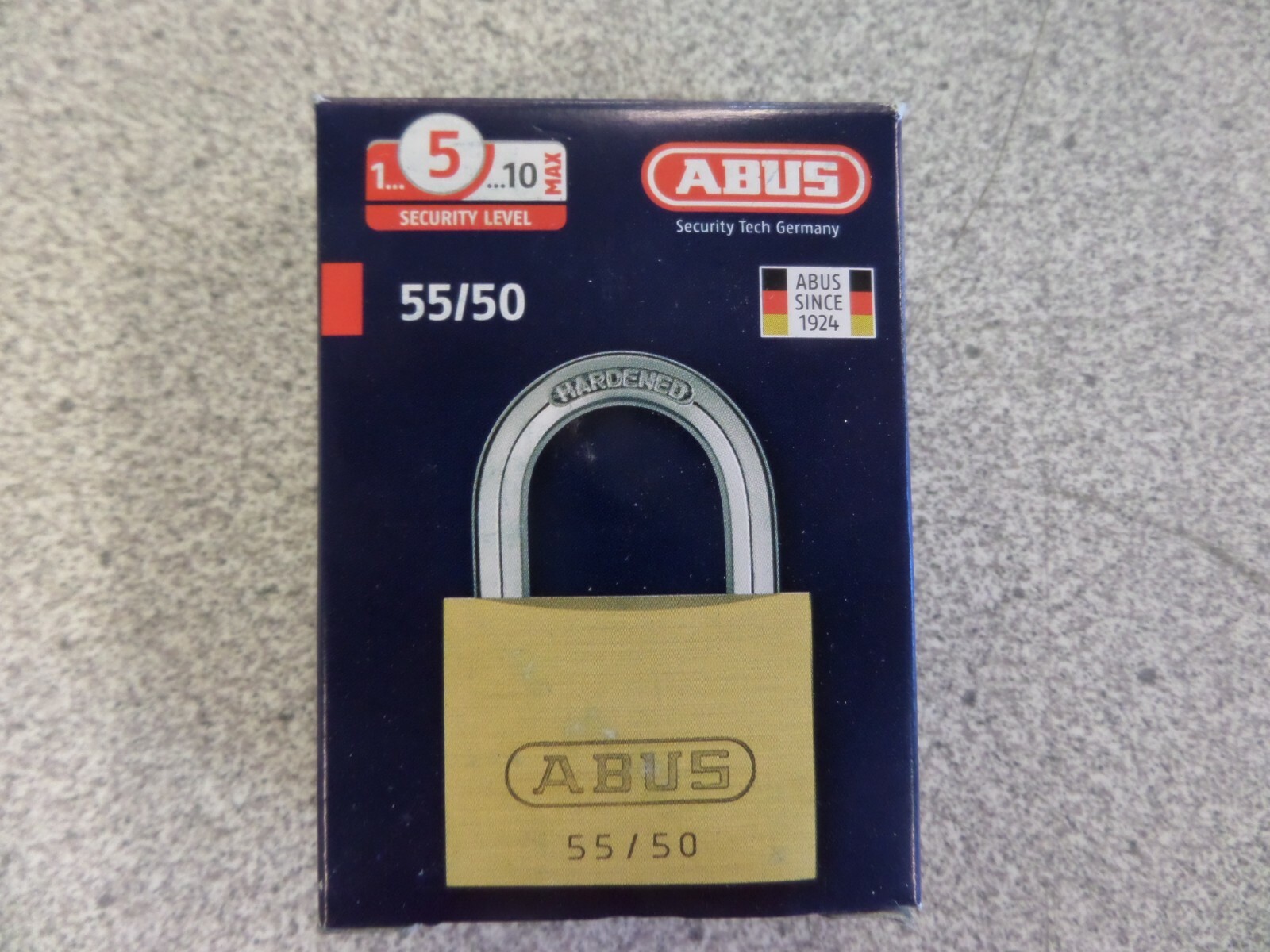 ABUS 55/50 SERIES 5 PIN BRASS BODY PADLOCK KEYED DIFFERENT