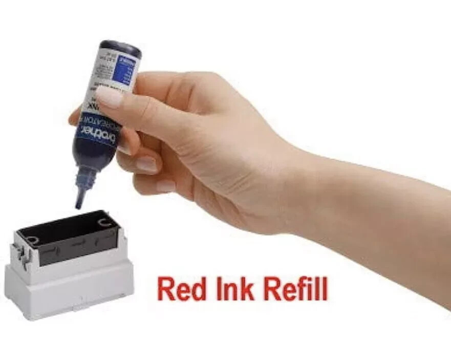 NEW RED Brother Stamp Creator Pro Stamp Ink Refills 20 CC No Box SHIPS N 24HR