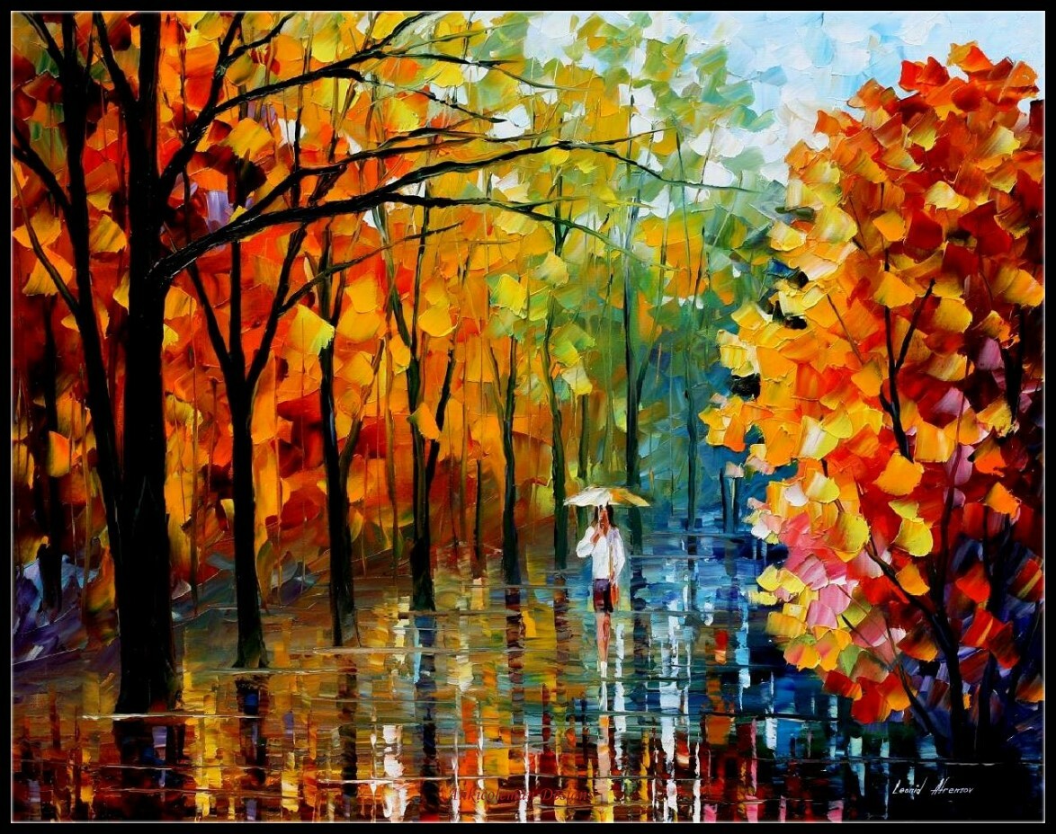 Fall alley-Chart Needlework Crafts DIY Counted Cross Stitch Chart
