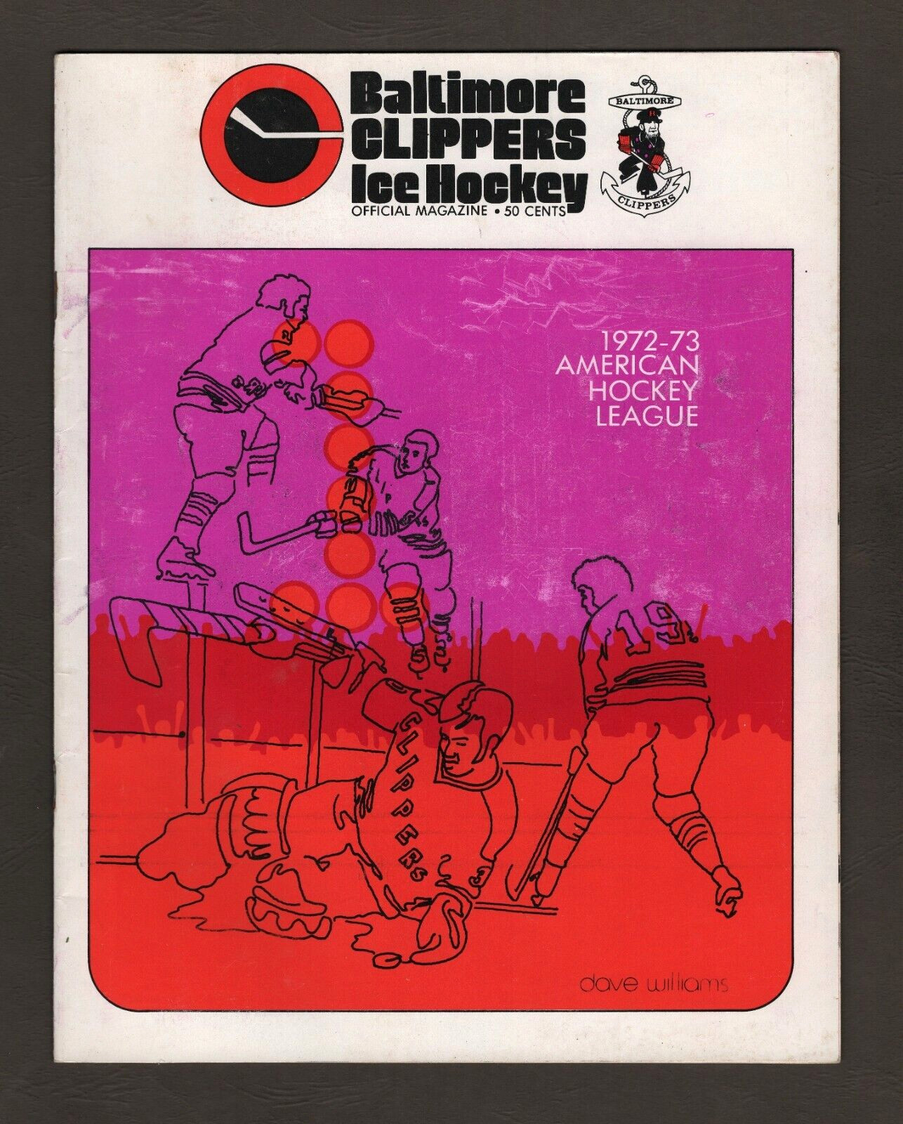 1972-73 Baltimore Clippers American Hockey League Program Magazine  A2879