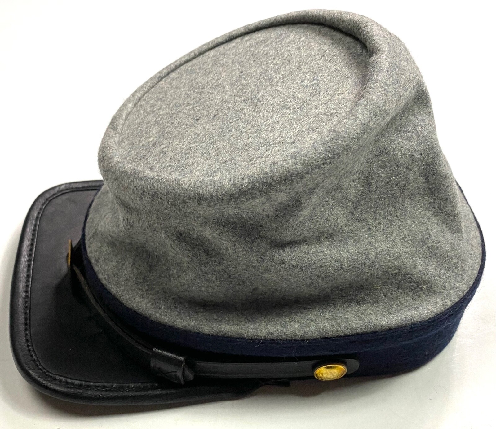 CIVIL WAR CSA CONFEDERATE INFANTRY GREY WOOL KEPI FORAGE CAP HAT-XLARGE