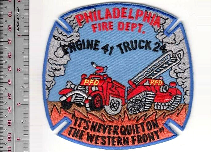 Philadelphia FD Fire Engine 41, Truck 24 West Philly Pennsylvania NO TARIFF