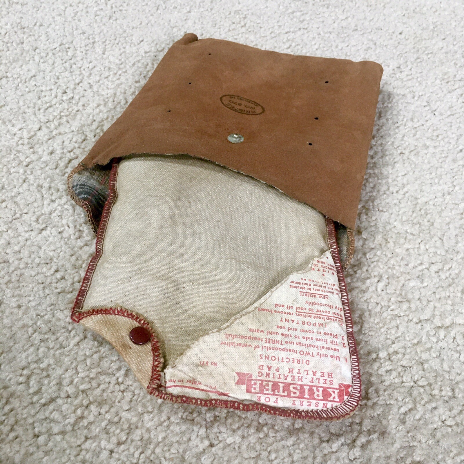 Vintage Kristee Self-Heating Health Pad No. 570 - Kristee Products Co. Akron OH