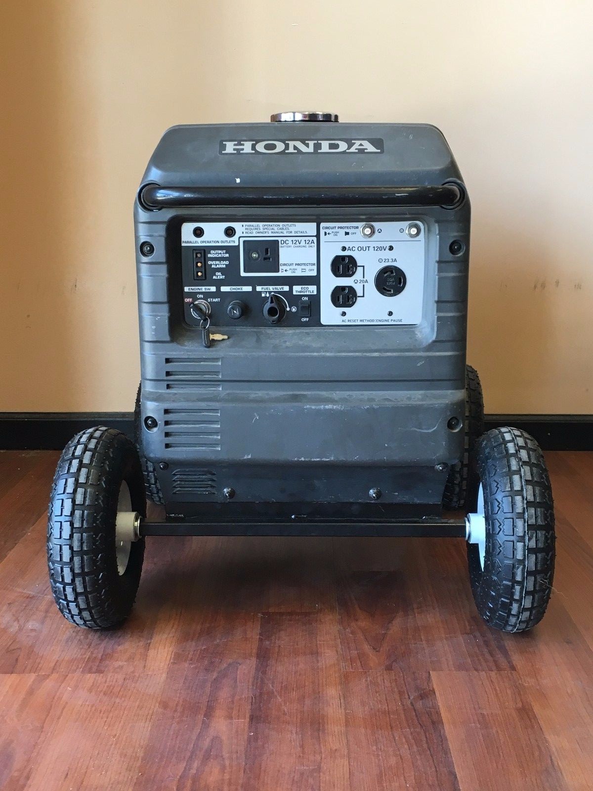 Wheel Kit for Honda Generator EU3000is - SOLID NEVER FLAT TIRES - All Terrain!!