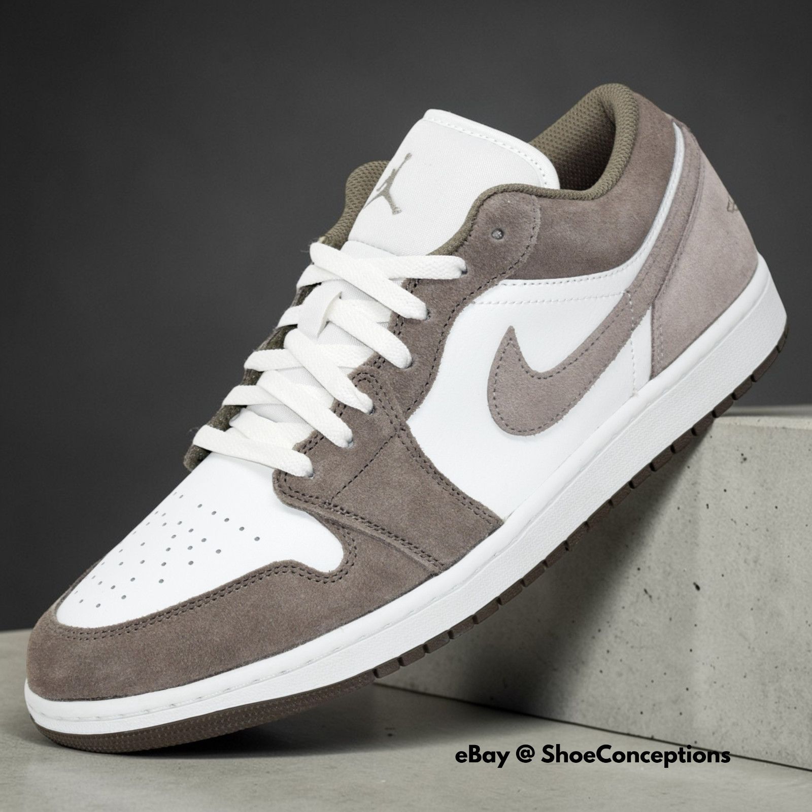 Nike Air Jordan 1 Low Shoes Olive Gray Enigma Stone 553558-046 Men's Sizes NEW