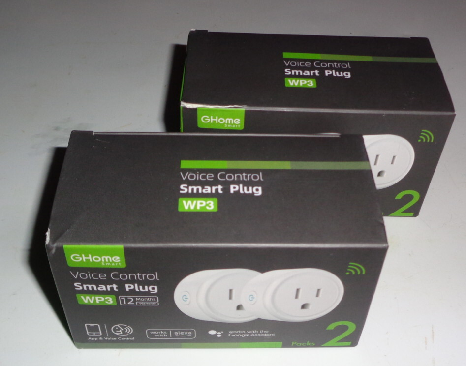 New Ghome Smart Voice Control Smart Plug WP3 White - 4 Plugs, 2.4ghz wi-fi