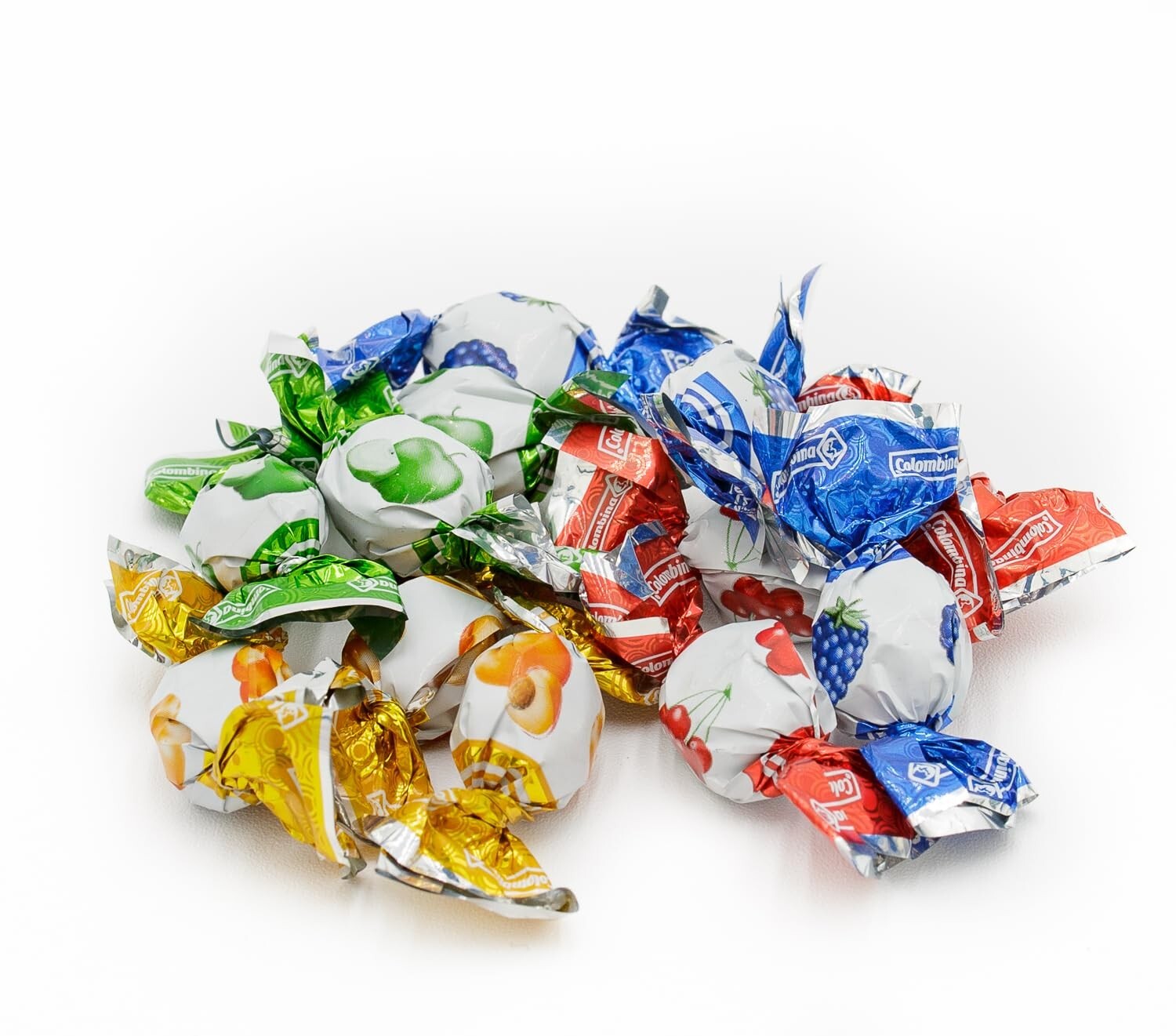Colombina Delicate Fruit Drop 4 Assorted Flavors Bulk Delicious Candy (2.2 LB)