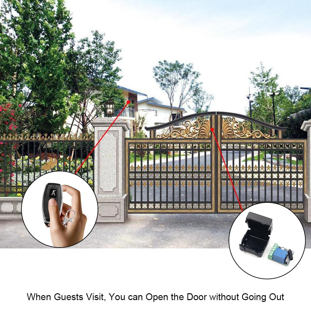 QIACHIP 433Mhz Universal Wireless Remote Control Switch DC 12V 1CH Relay Rece...