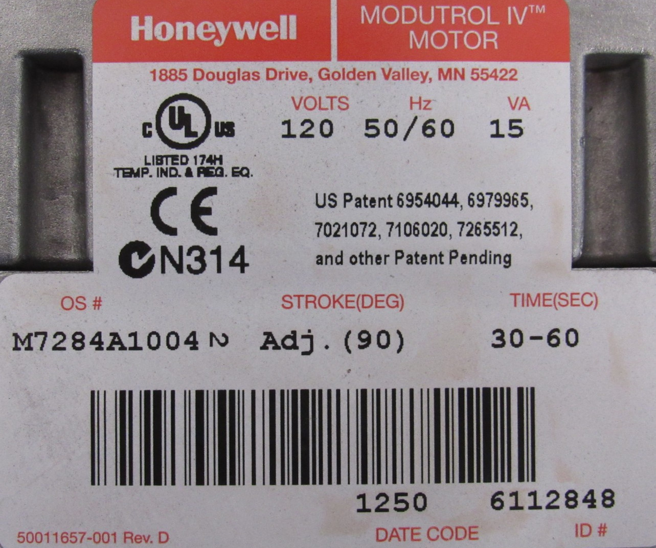 NEW HONEYWELL M7284A1004 ACTUATOR