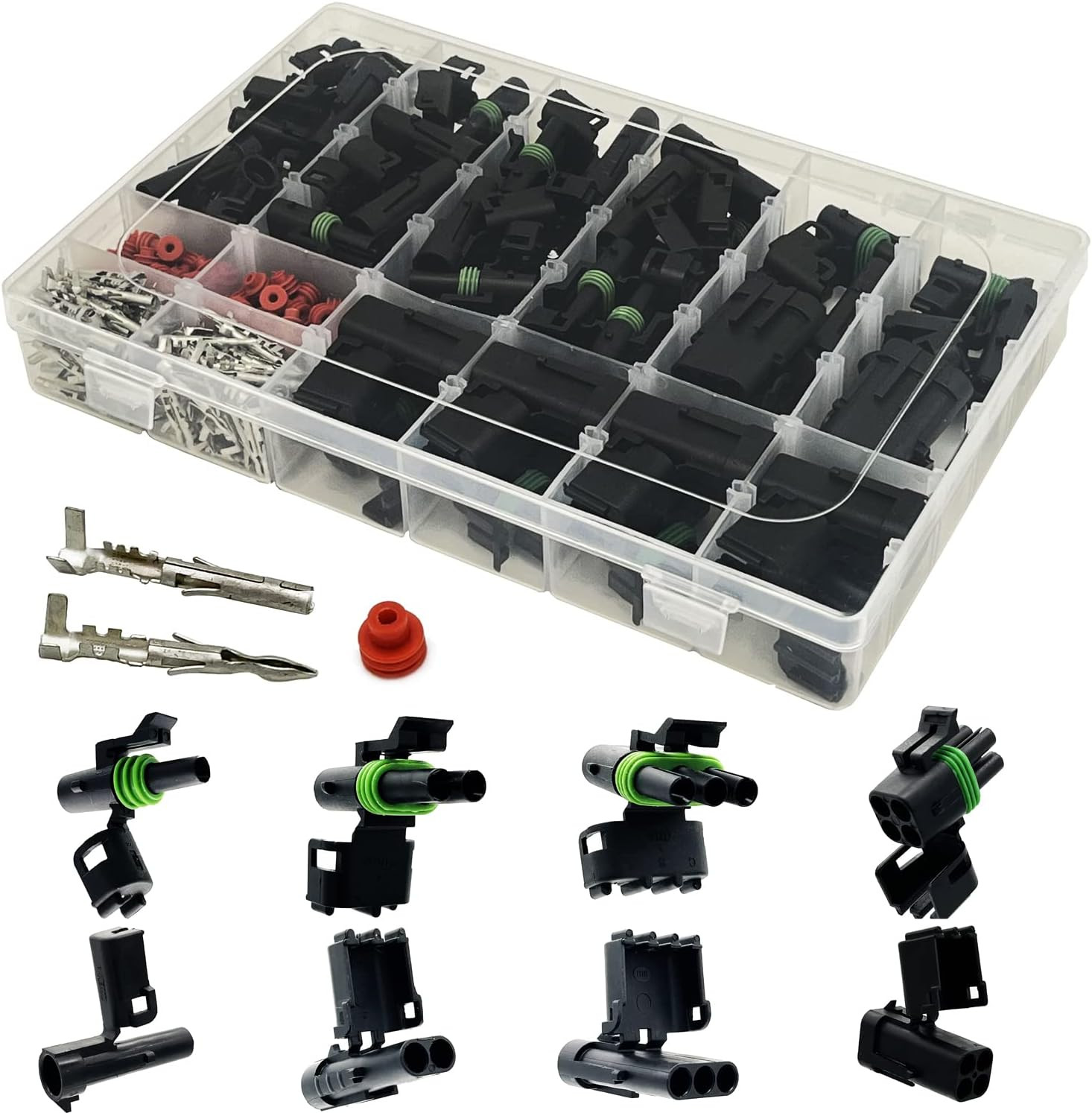 26 Kits Weather Pack Connectors Kit Automotive Electrical Connectors Waterproof