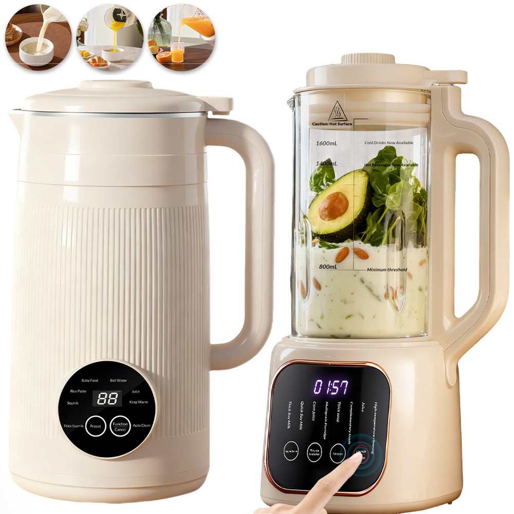 8IN1 Nut Milk Maker Machine 50oz Self-Cleaning Multi-Functional Soy Milk Blender