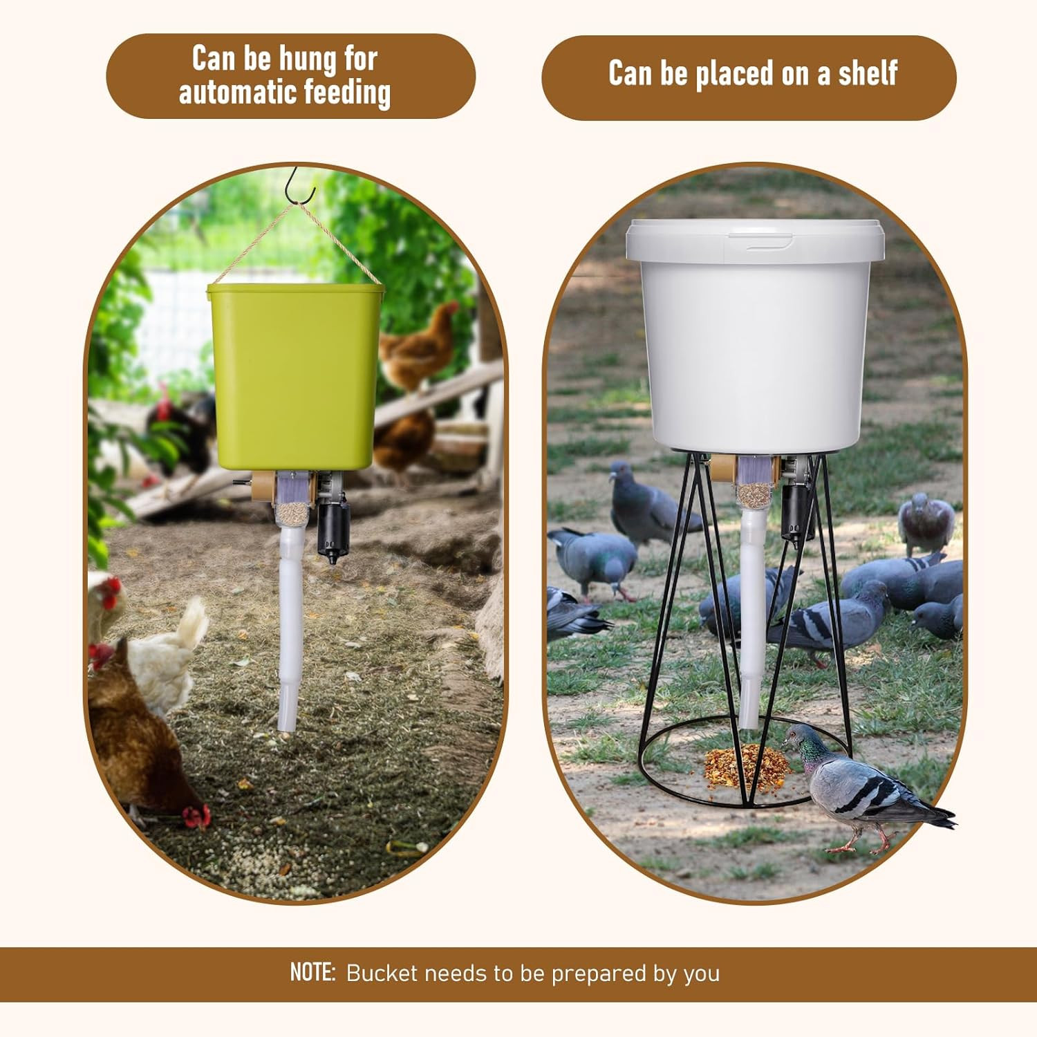 Automatic Chicken Feeder Timer and Duck Feeder, 16 Groups Timed Poultry Feeder G