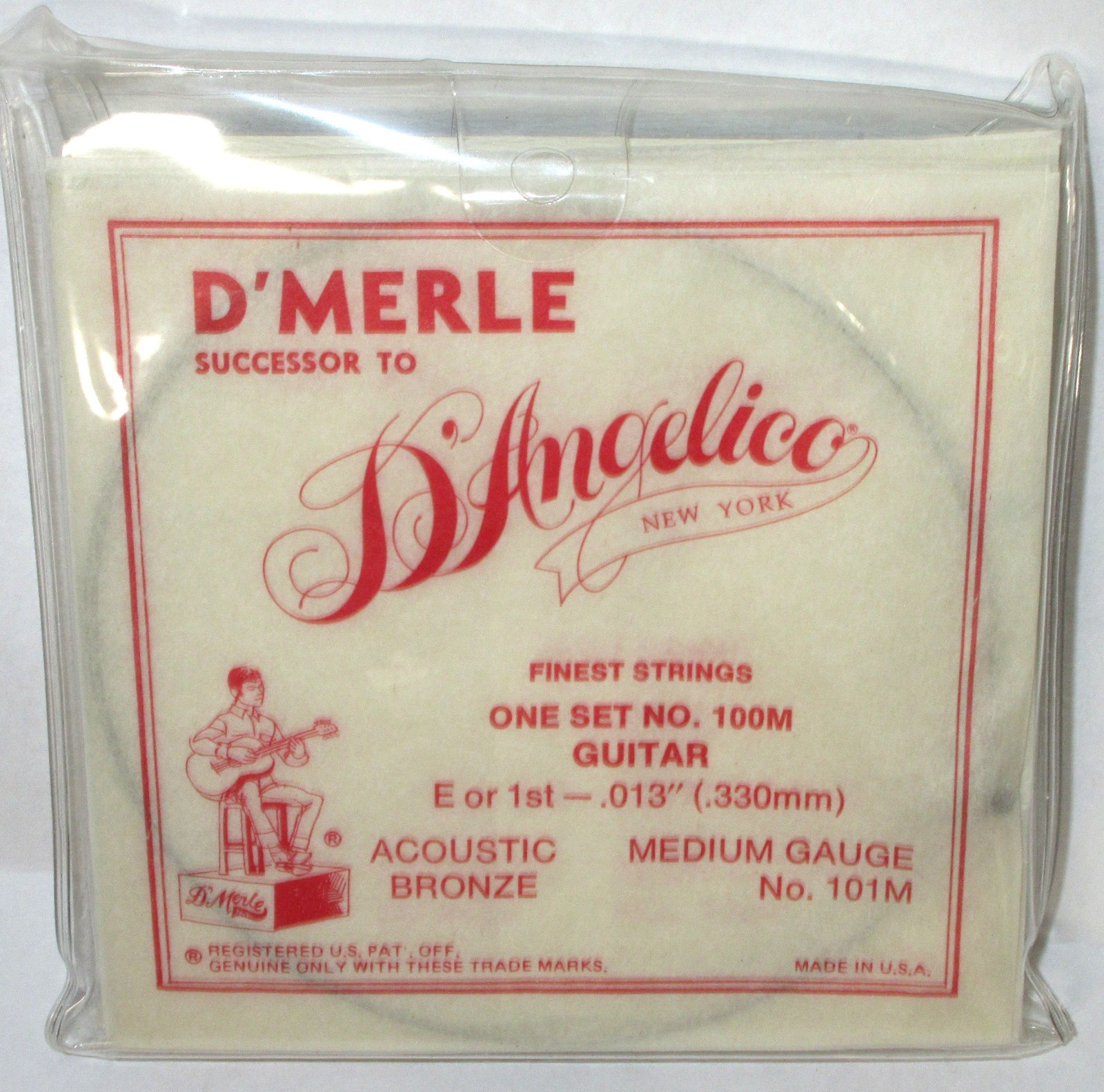 Vintage D’Merle D’Angelico   6 String Set Acoustic Guitar Bronze