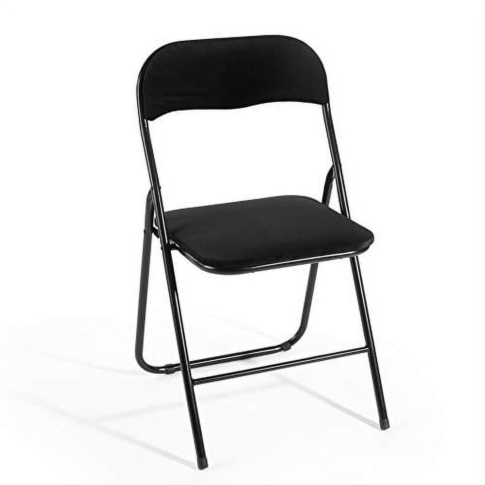 Velvet Folding Chair Black