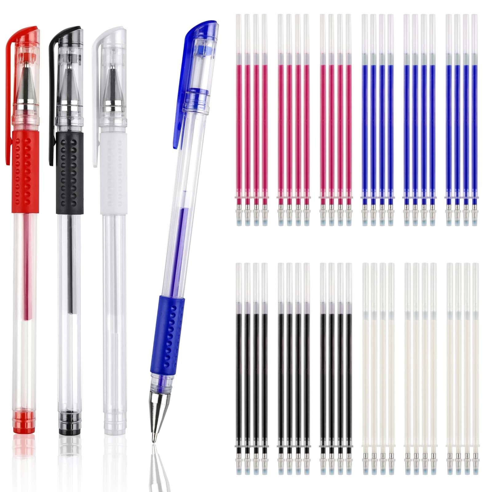 COIDEA 8 Pcs Heat Erasable Pens for Fabric with 64 Refills, Fabric Marking