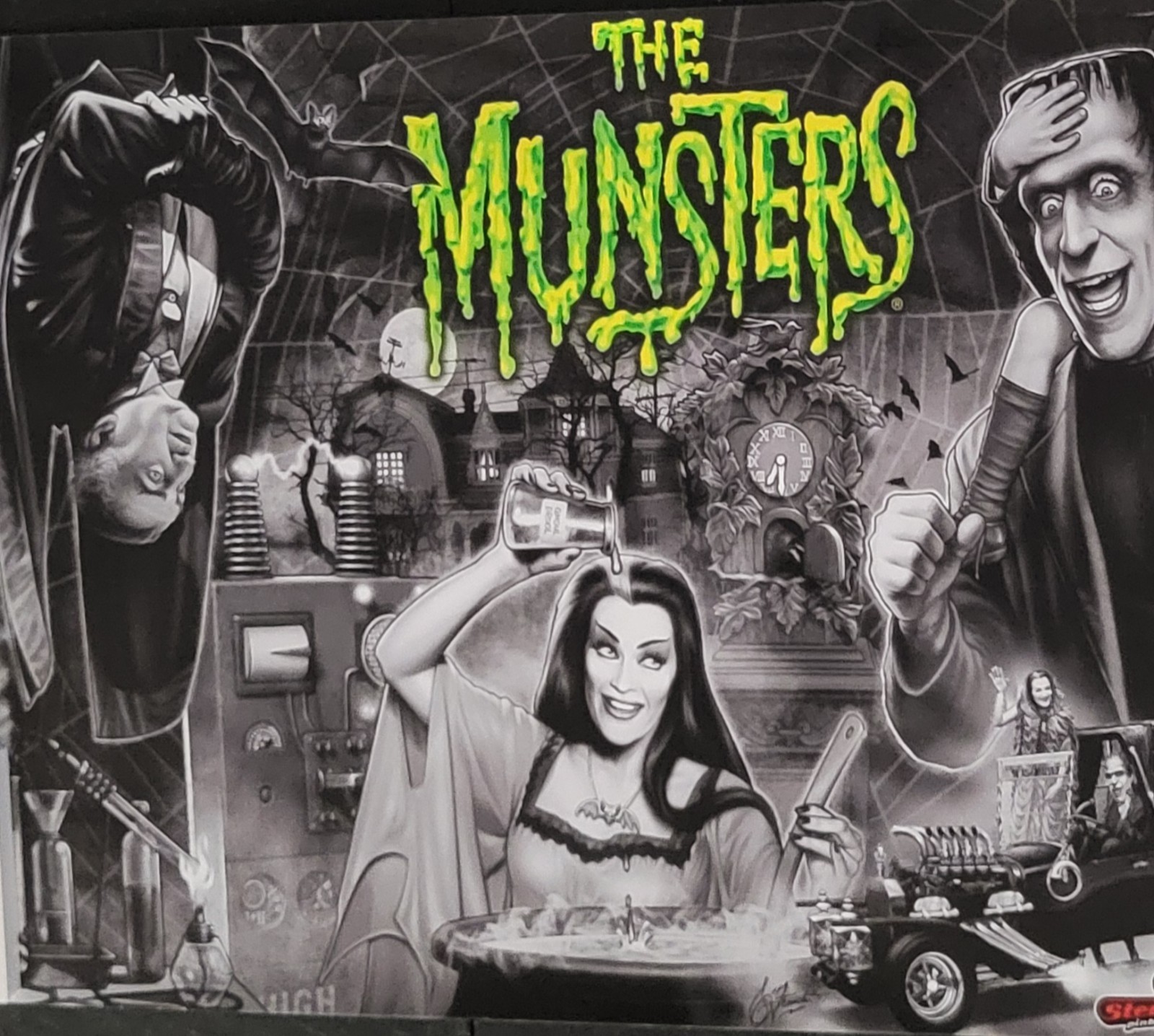 The Munsters Pro Pinball Translite LG Stern 2018 Universal Studios Poster