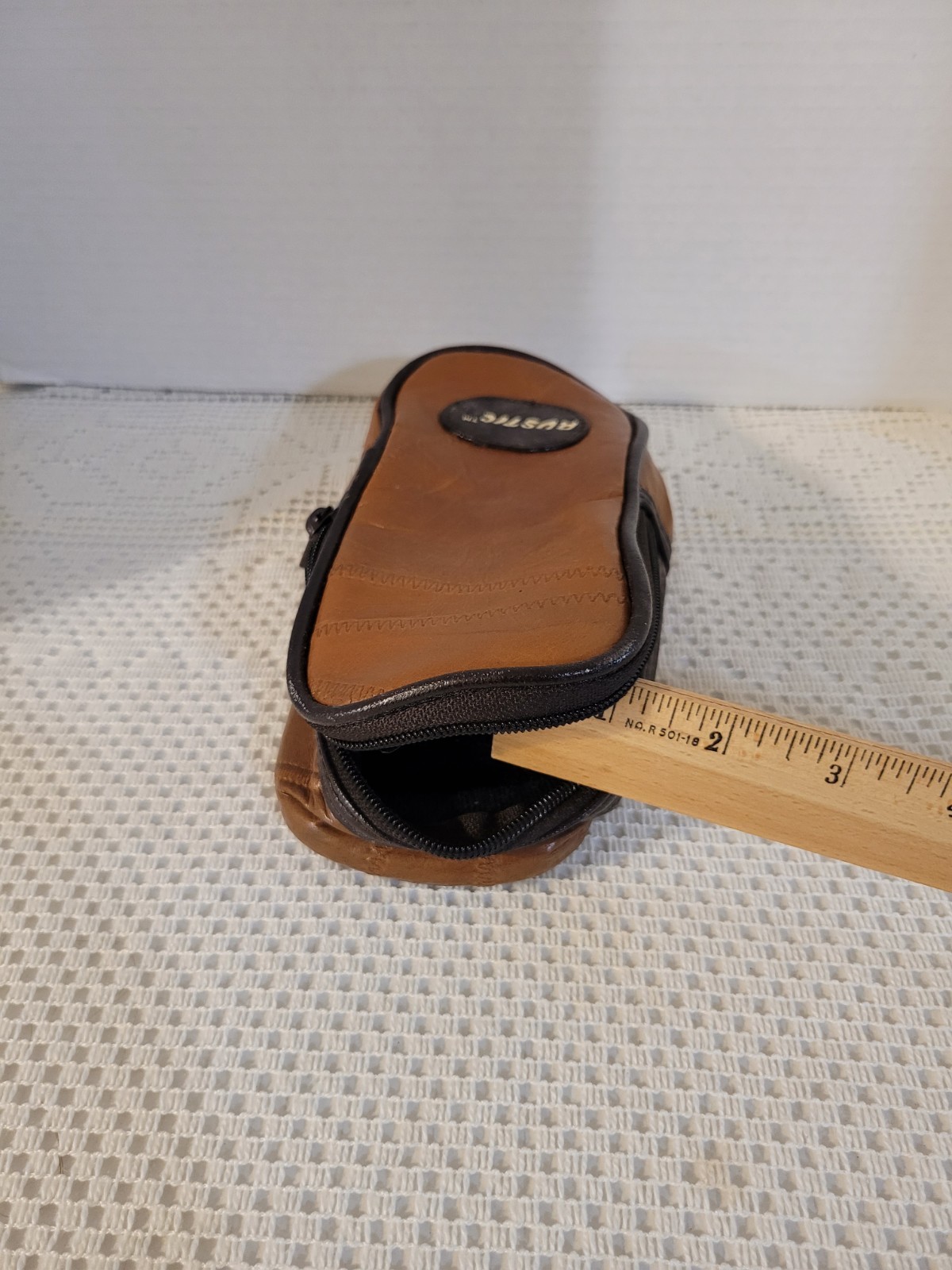 Vintage Brown Leather RUSTIC Brand Camera Soft Carrying Case 7.5"