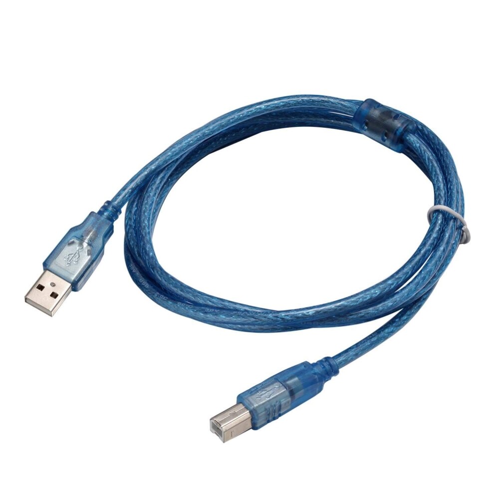 5ft USB 2.0 Cable A Male to B Male High Speed USB Printer KVM Data Wire in Blue