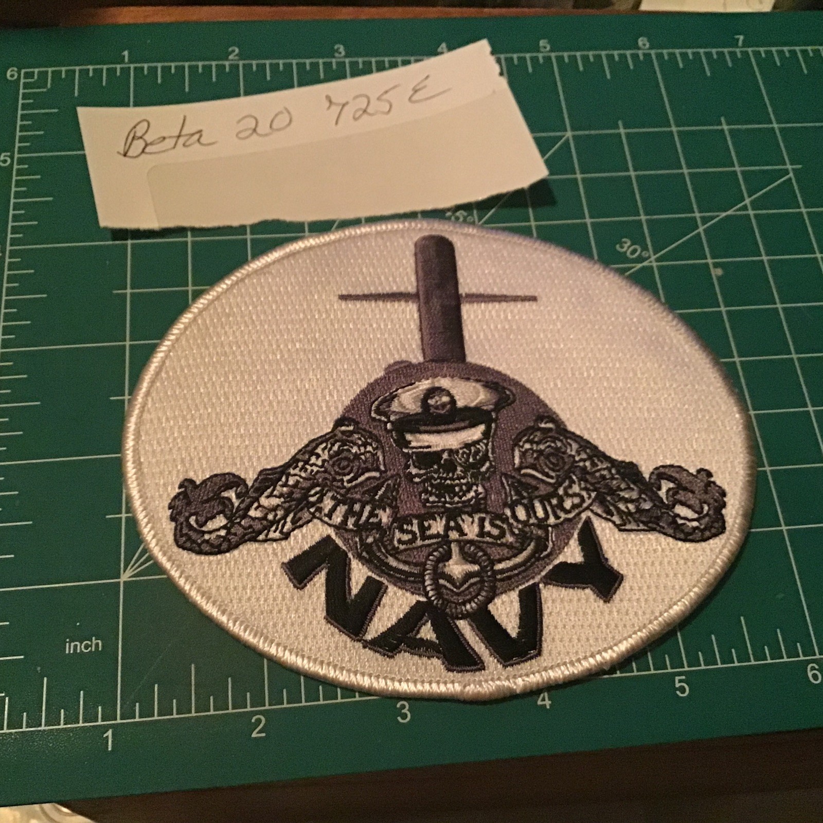 USN NAVY CHIEF SKULL PATCH SAILOR Sub Submarine