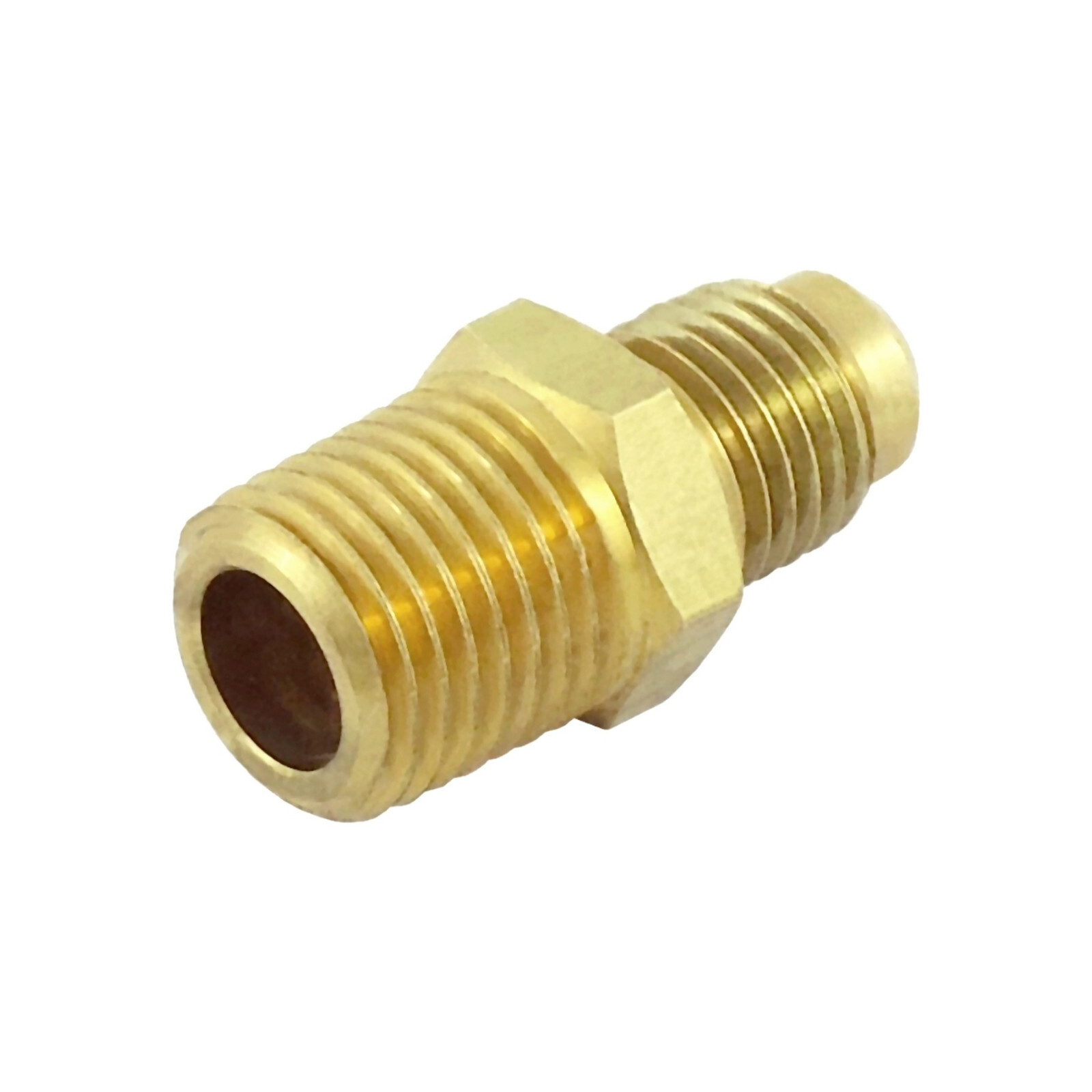 REGULATOR FITTING - ADAPTER - 1/4" FLARE - 1/4" MALE PIPE - LEFT HAND THREAD