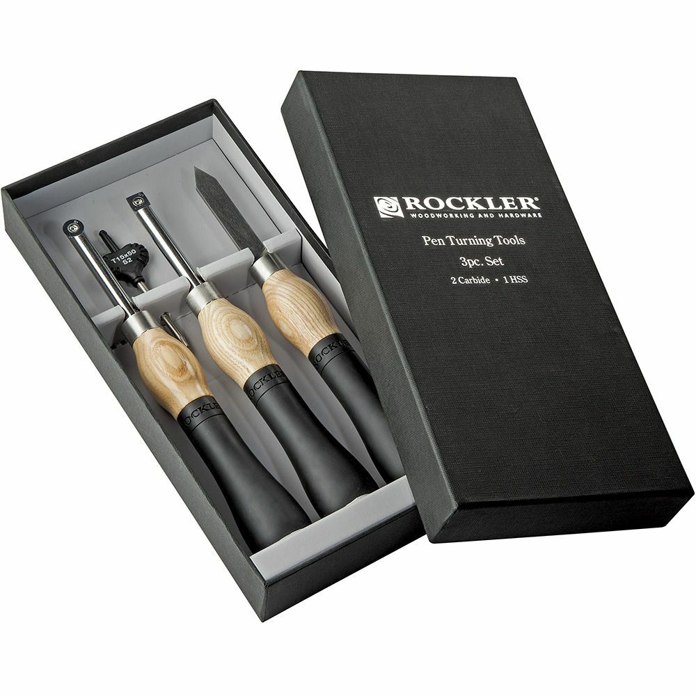 NEW! Rockler 3-Piece Carbide Pen Turning Tools Set Pen-Turning Ergonomic 1018