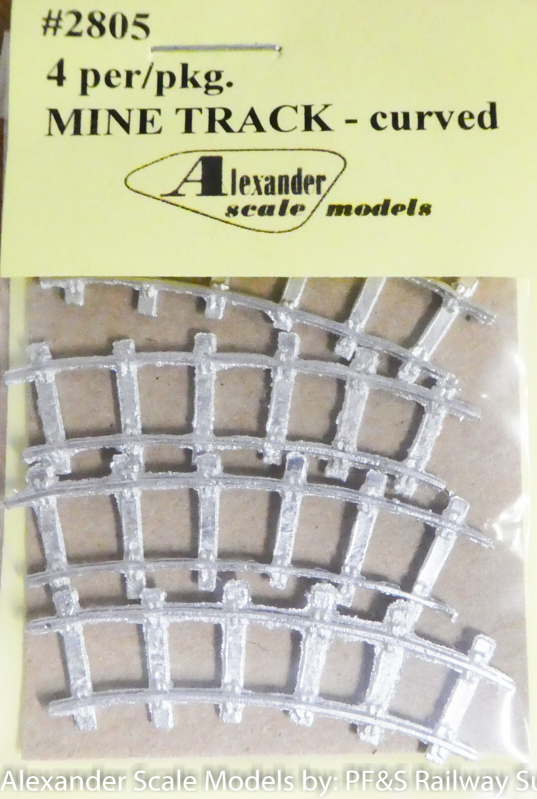 Alexander Scale Models HO #2805 Mine Track 24" - Curved (Light Cast)